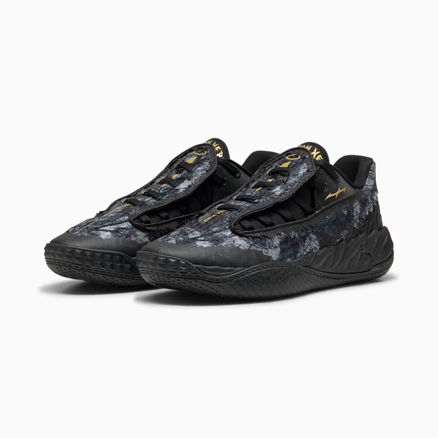 313266-04 Puma MB05 Lo Team Bank "Moody Grey/Black" (Men's)