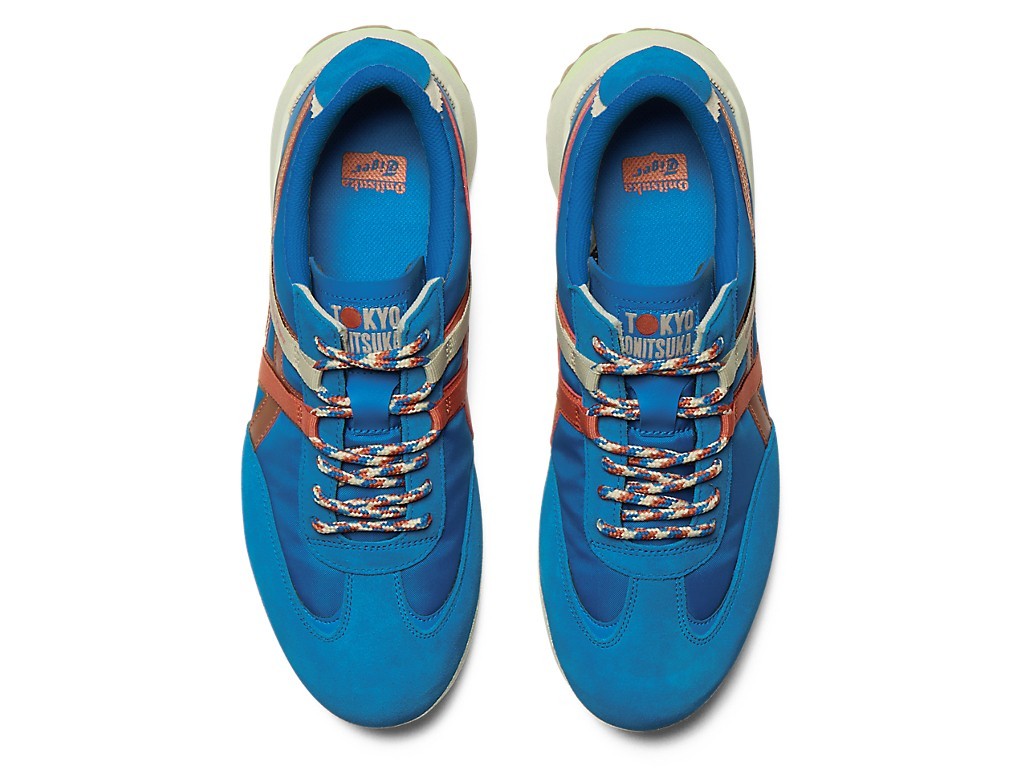 1183A604-401 Onitsuka Tiger Delegation EX Directoire Blue Vermilion Tomato