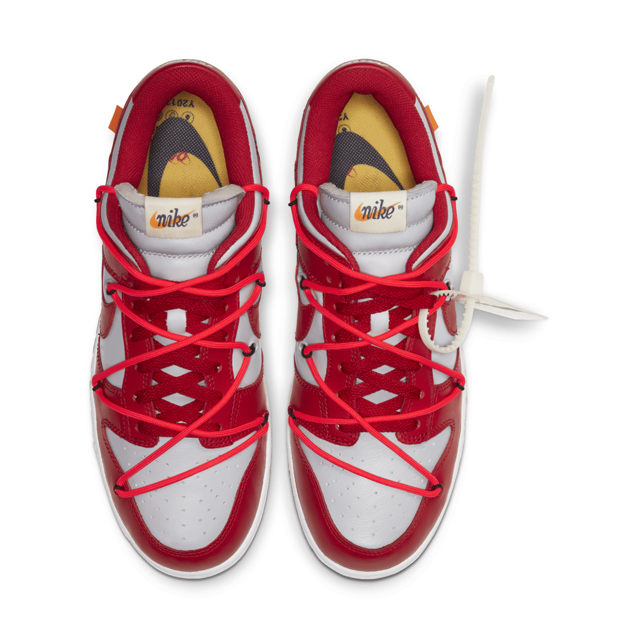 CT0856-600 Off-White Ã Nike Dunk Low University Red Wolf Grey (Men's)