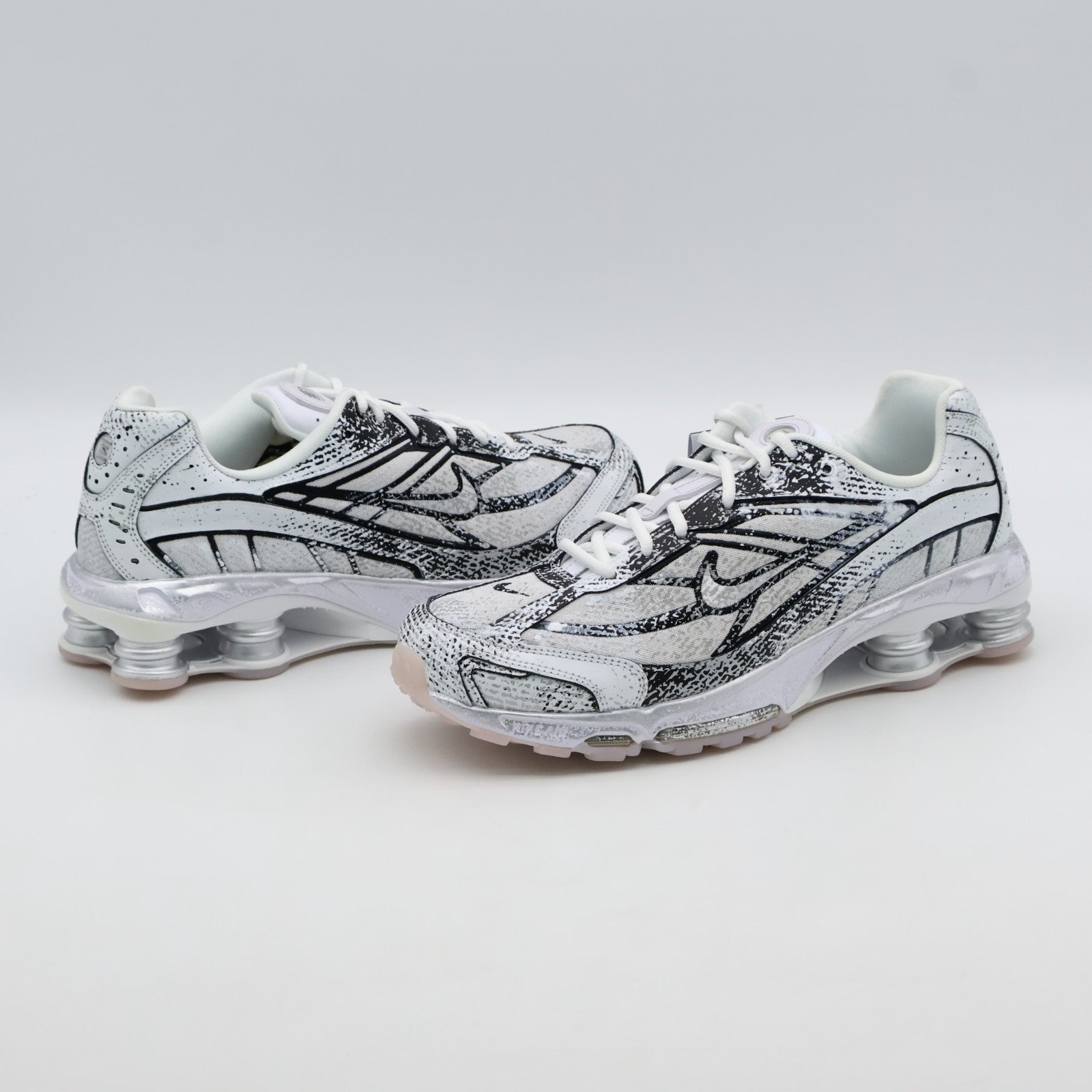 IB8174-100 Nike Shox Ride 2 White Metallic Platinum Black Flat Gold (Men's)