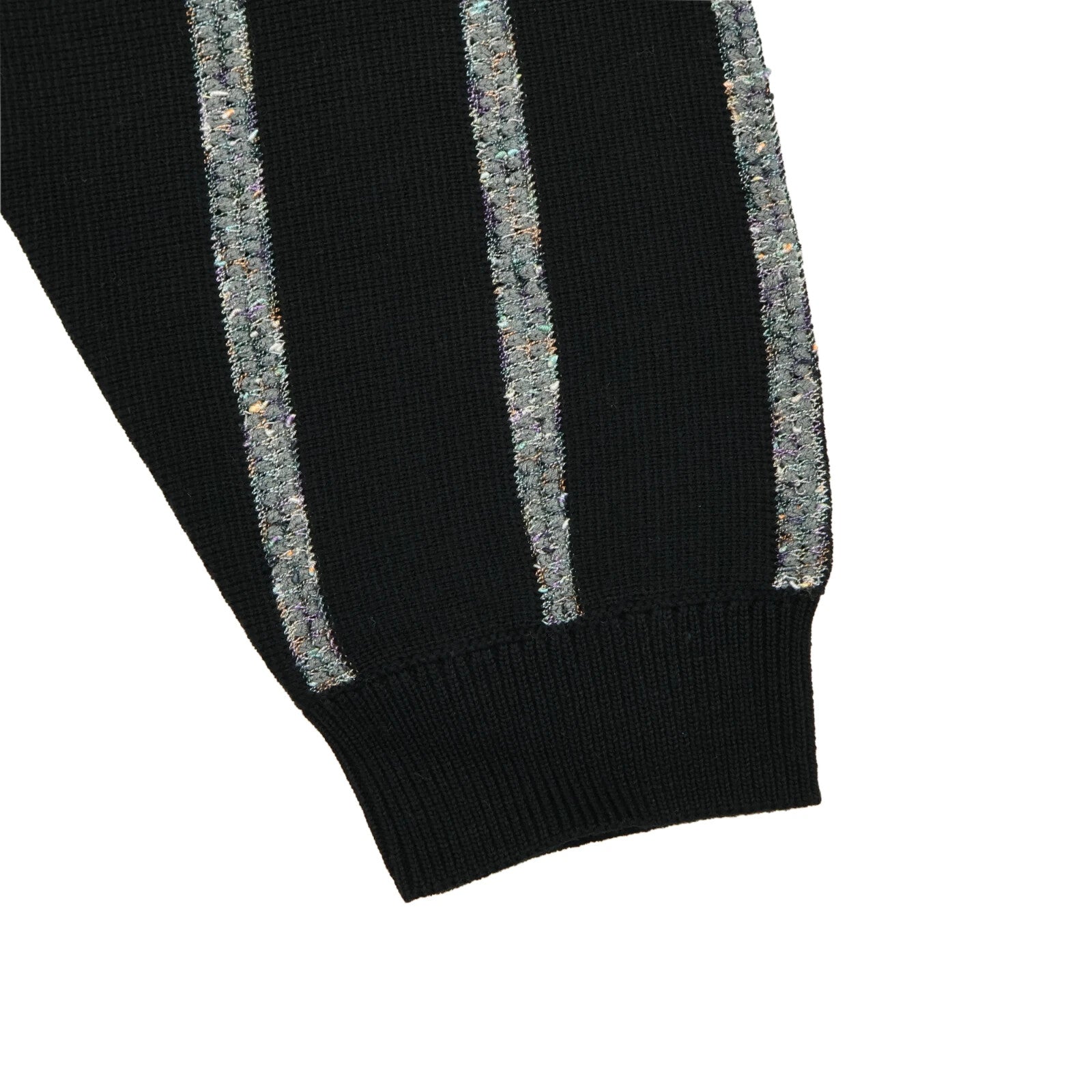 Supreme Speckle Stripe Zip Up Cardigan Black