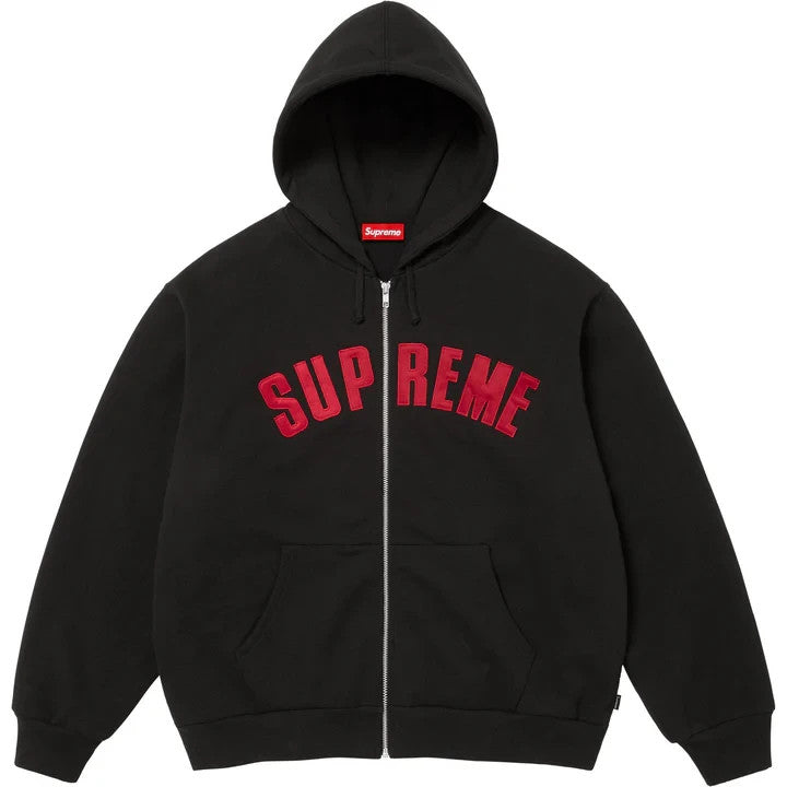 Supreme Arc Thermal Lined Zip Up Hooded Sweatshirt Black