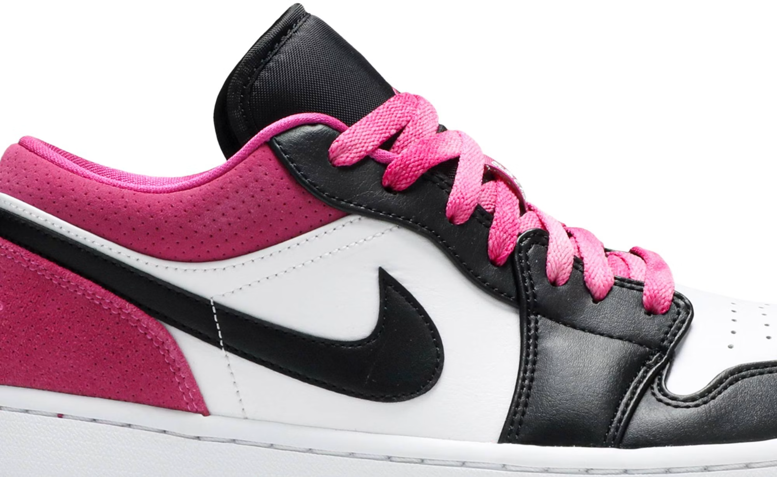 CK3022-005 Nike Air Jordan 1 Low "Black/White-Magenta" (Unisex)