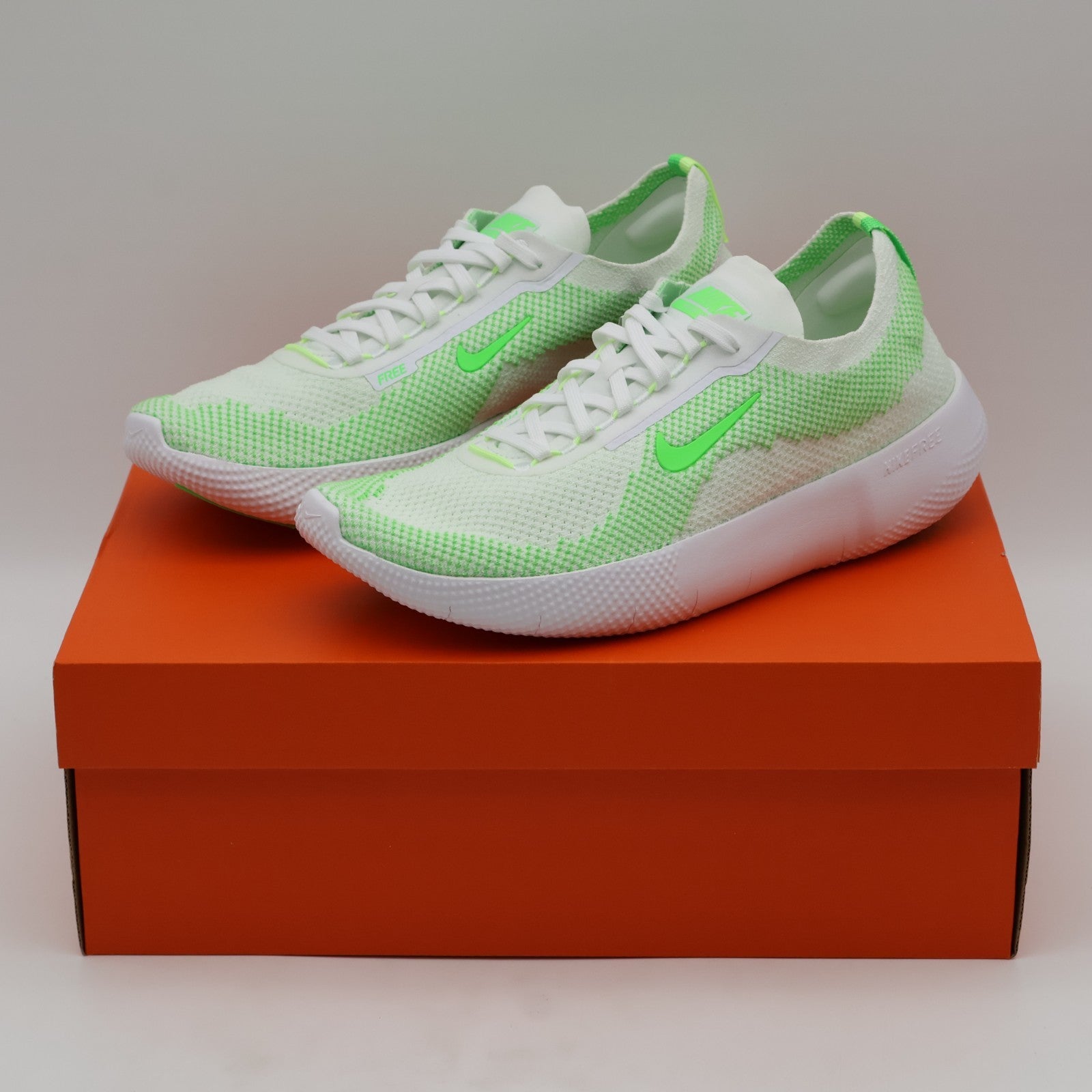 HF1078-102 Nike Free 2025 White Barely Volt Green Strike (Men's)