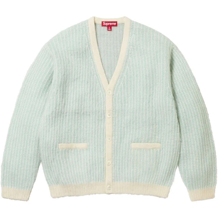 Supreme 2-Tone Mohair Cardigan Ivory