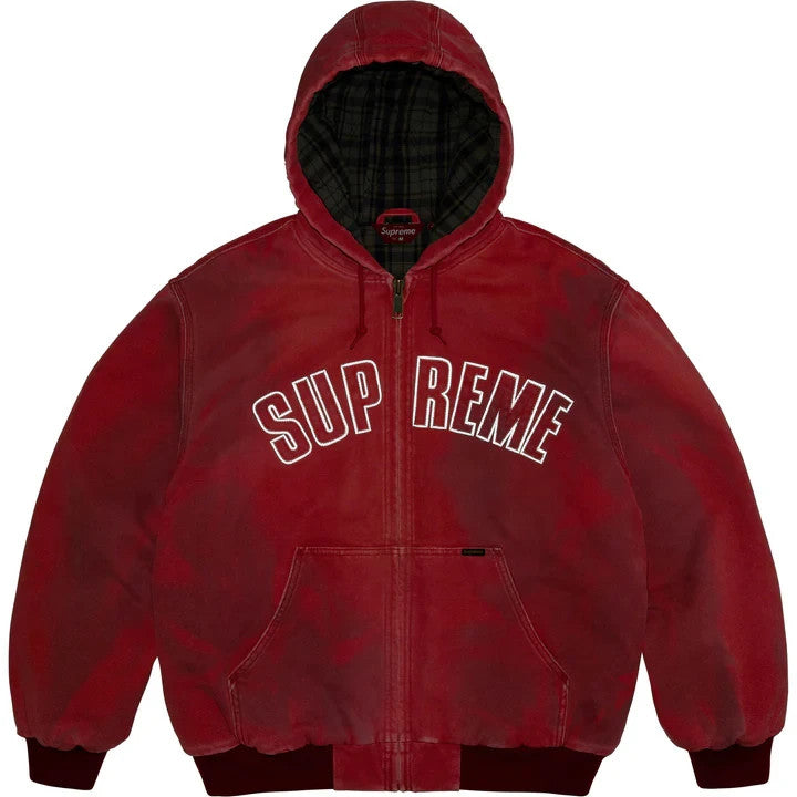 Supreme Reflective Arc Hooded Work Jacket Red