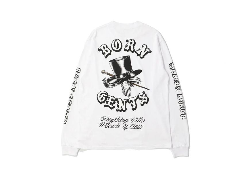 UNION Born Raised Gents Of Desire Rocker L/S Tee White