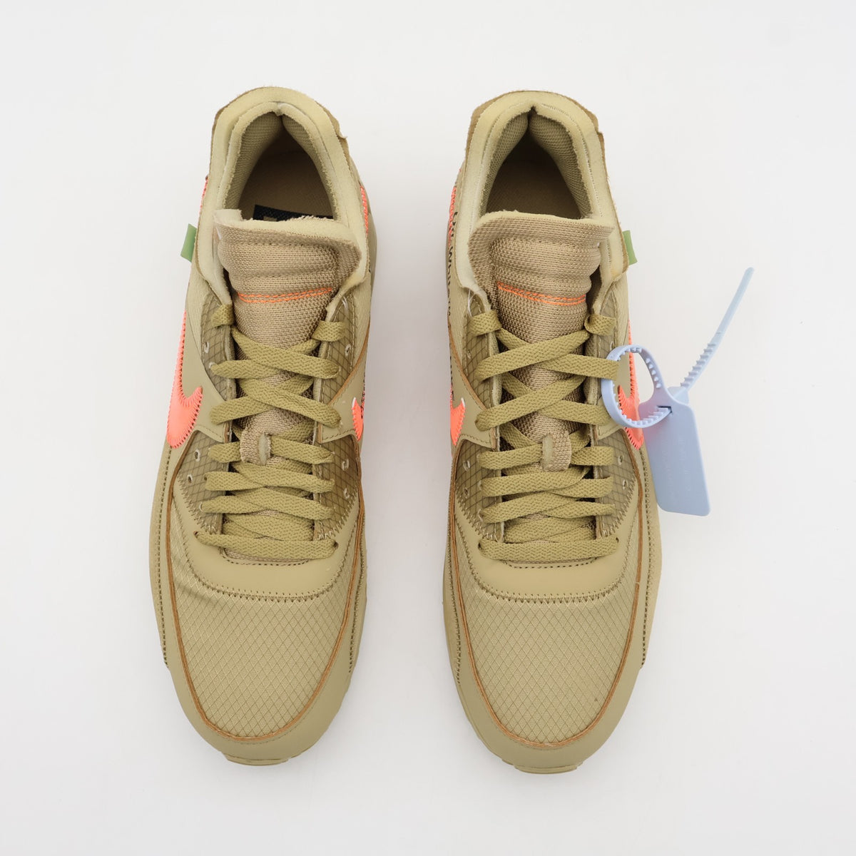 AA7293-200 Nike Air Max 90 Off-White Desert Ore Hyper Jade Bright Mango (Men's)