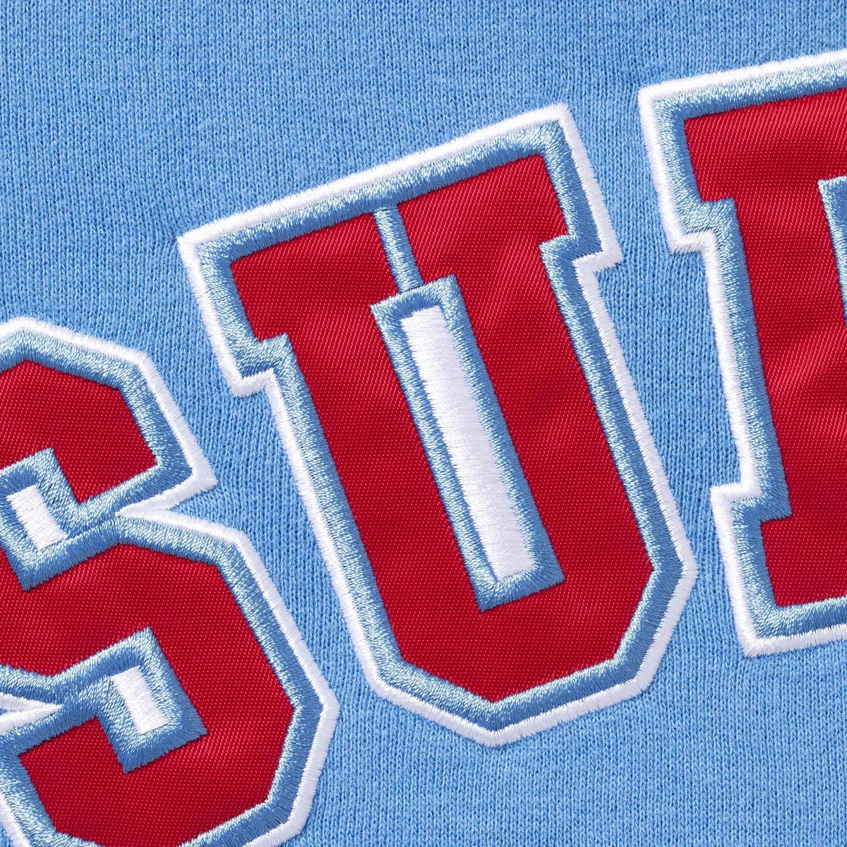Supreme Filled Zip Up Hooded Sweatshirt Light Blue