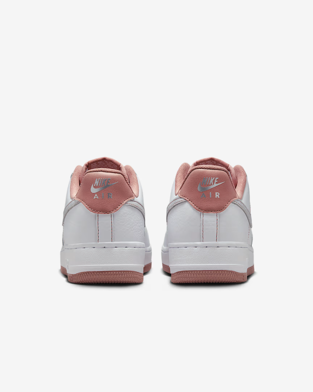 IB6543-100 Nike Air Force 1 Low White Metallic Silver Particle Pink (Women's)