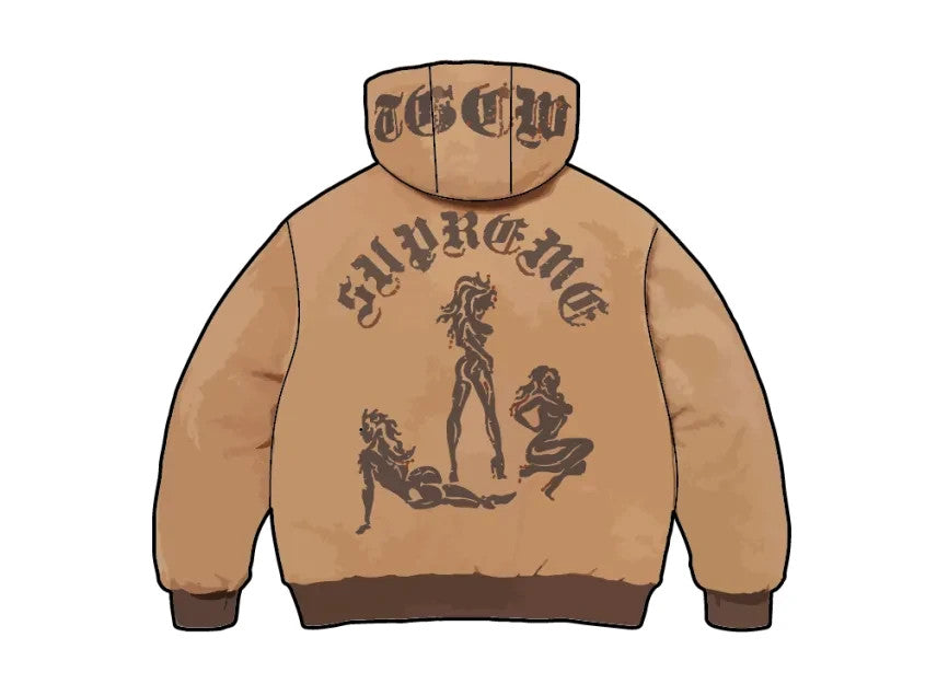 Supreme x The Great China Wall Hooded Work Jacket "Tan"