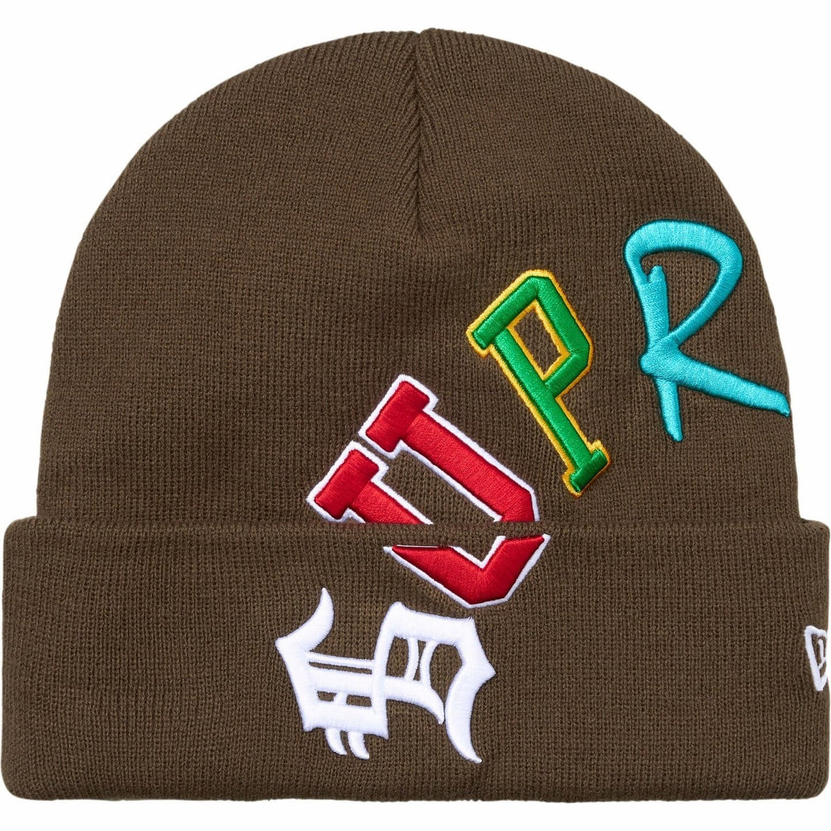 Supreme New Era Arc Beanie Brown