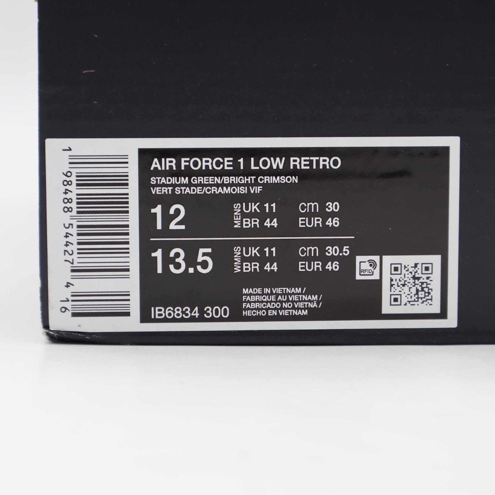 IB6834-300 Nike Air Force 1 Low Stadium Green Laser Orange (Men's)