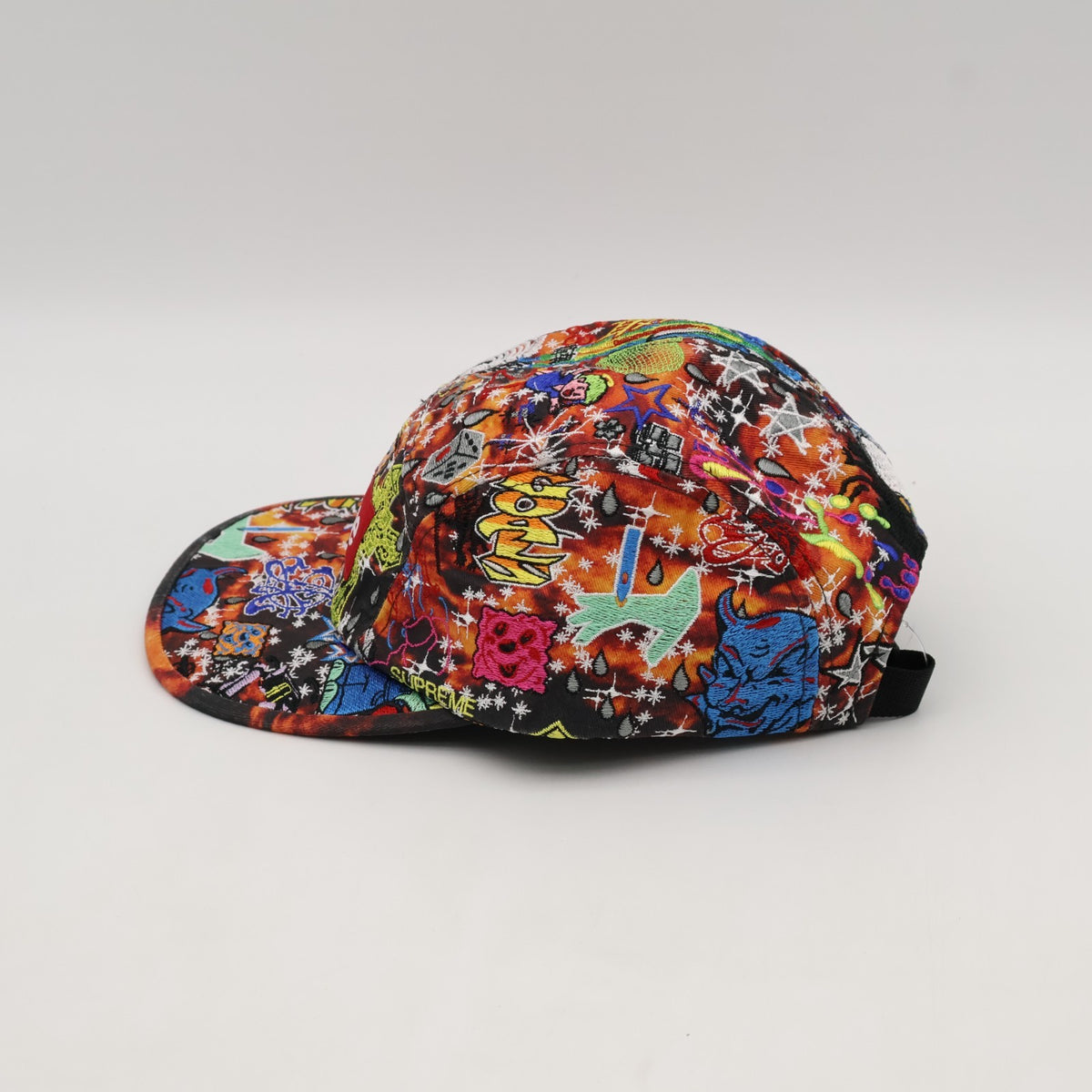 Supreme AOI Embroidered Camp Cap Flames