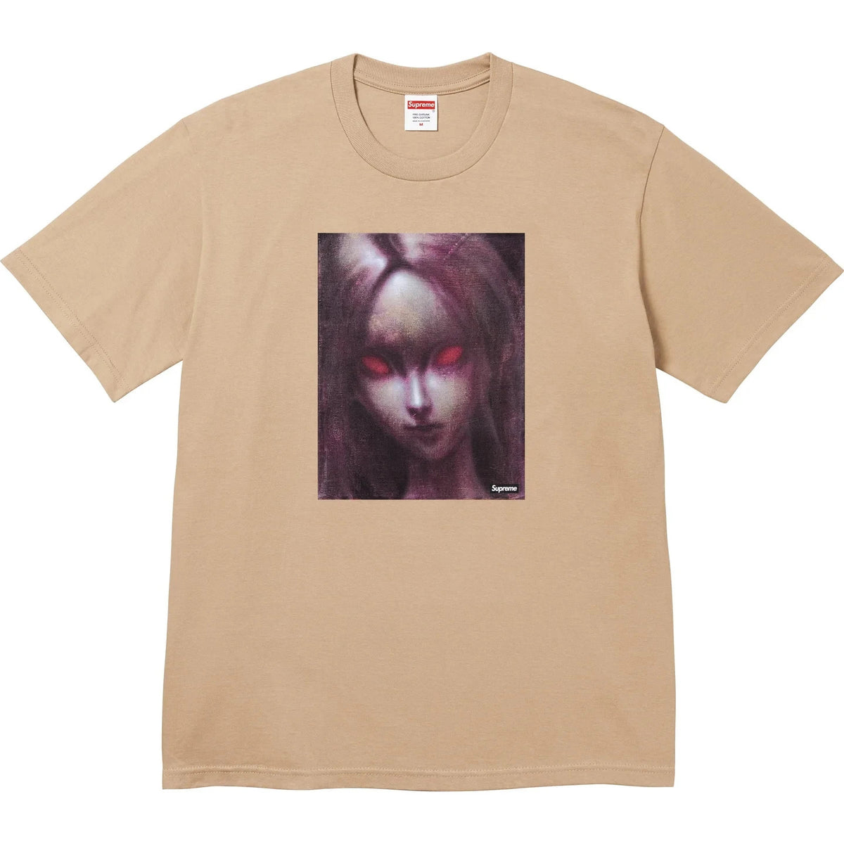 Supreme Red Eyes Tee Khaki