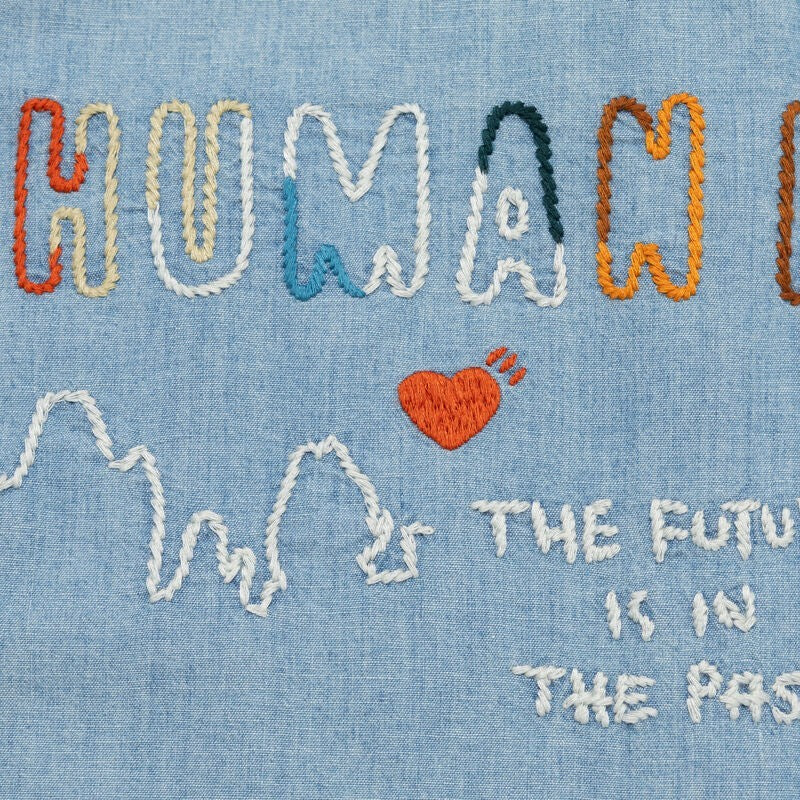 HUMAN MADE Embroidered Chambray Shirt Blue
