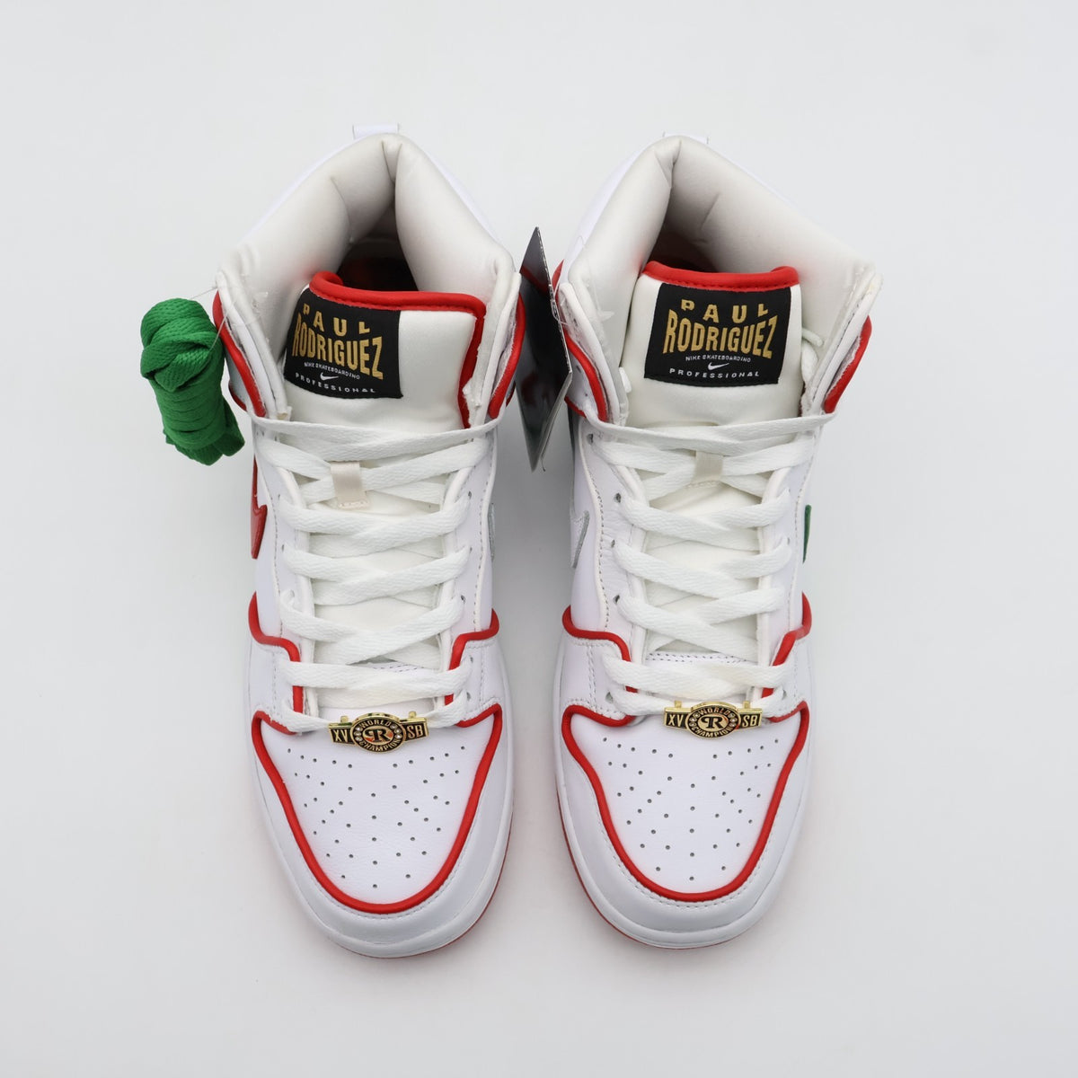 CT6680-100 Paul Rodriguez Nike SB Dunk High Mexican Boxing White Red (Men's)