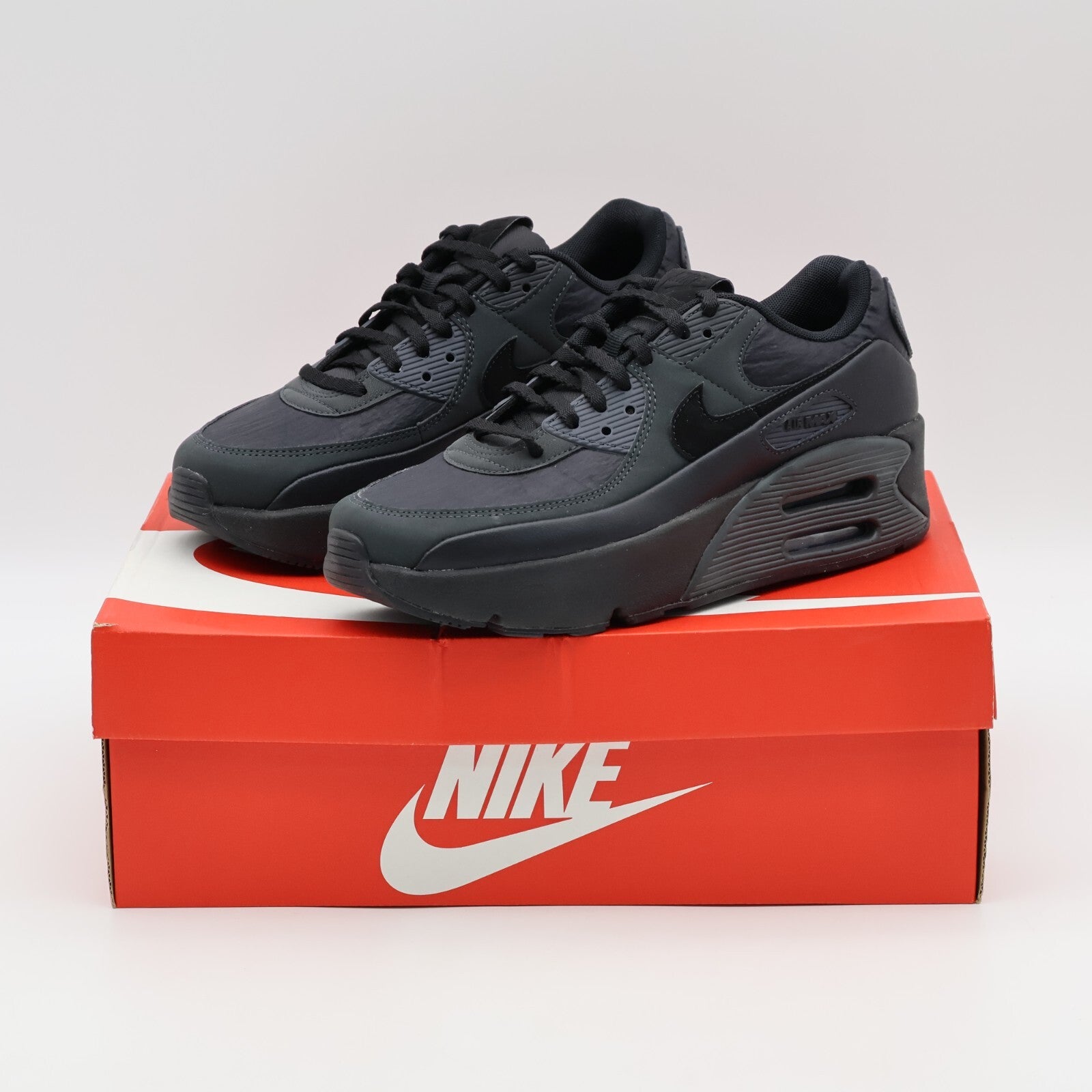 HF9415-001 Nike Air Max 90 LV8 Off Noir Dark Smoke Grey Anthracite Black Women's