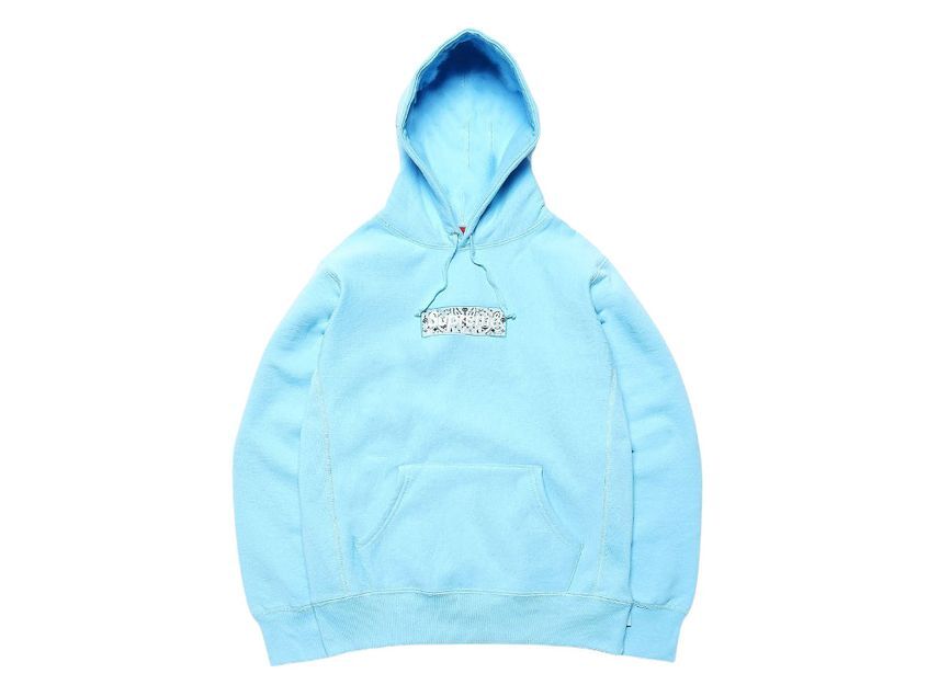 Supreme Bandana Box Logo Hooded Sweatshirt Blue