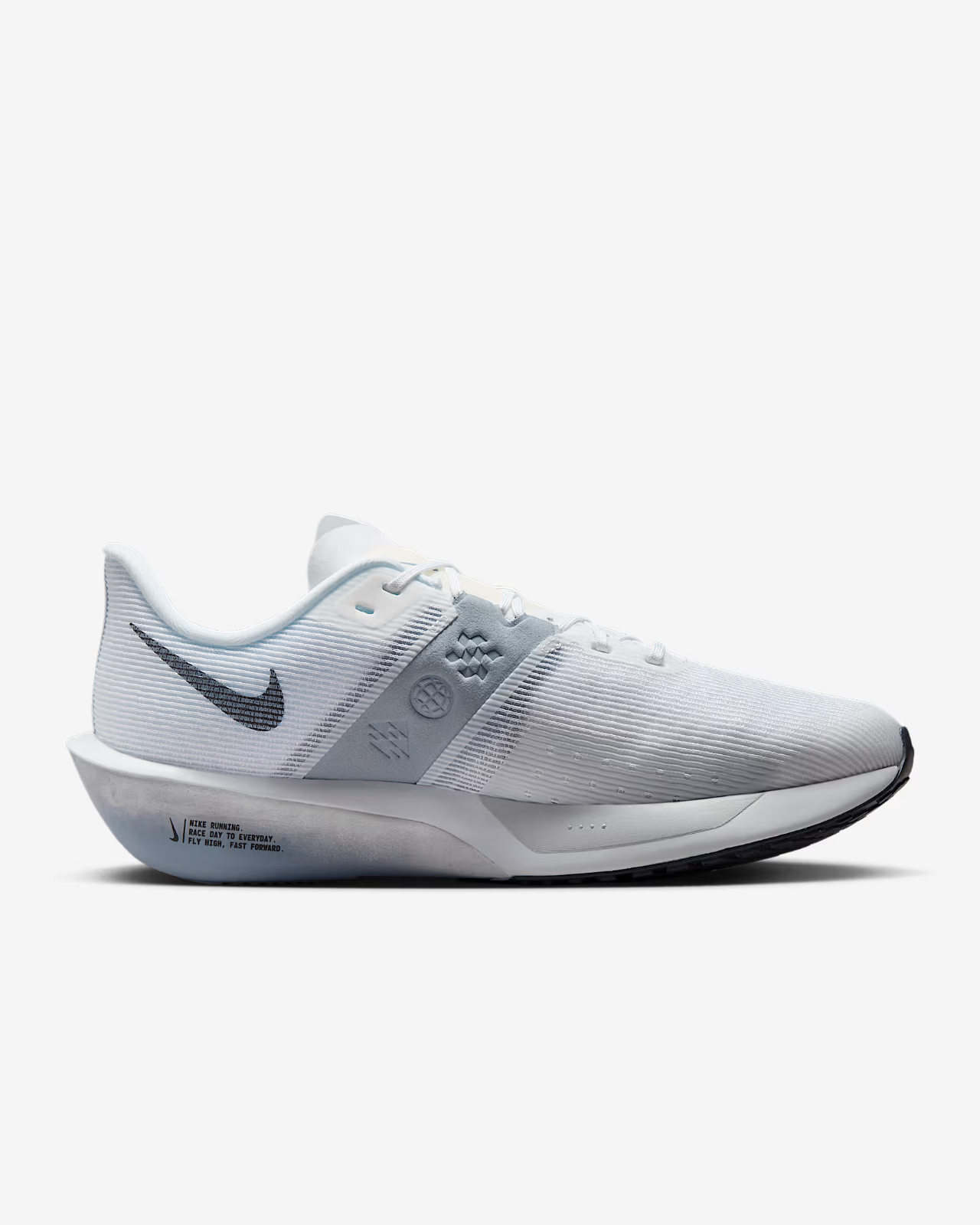 FV6040-102 Nike Rival Fly 4 White Pure Platinum Obsidian Mist Gridiron (Men's)