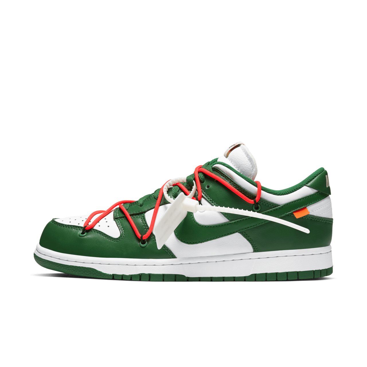 CT0856-100 OFF-WHITE Ã Nike Dunk Low  White/Pine-Green (Men's)