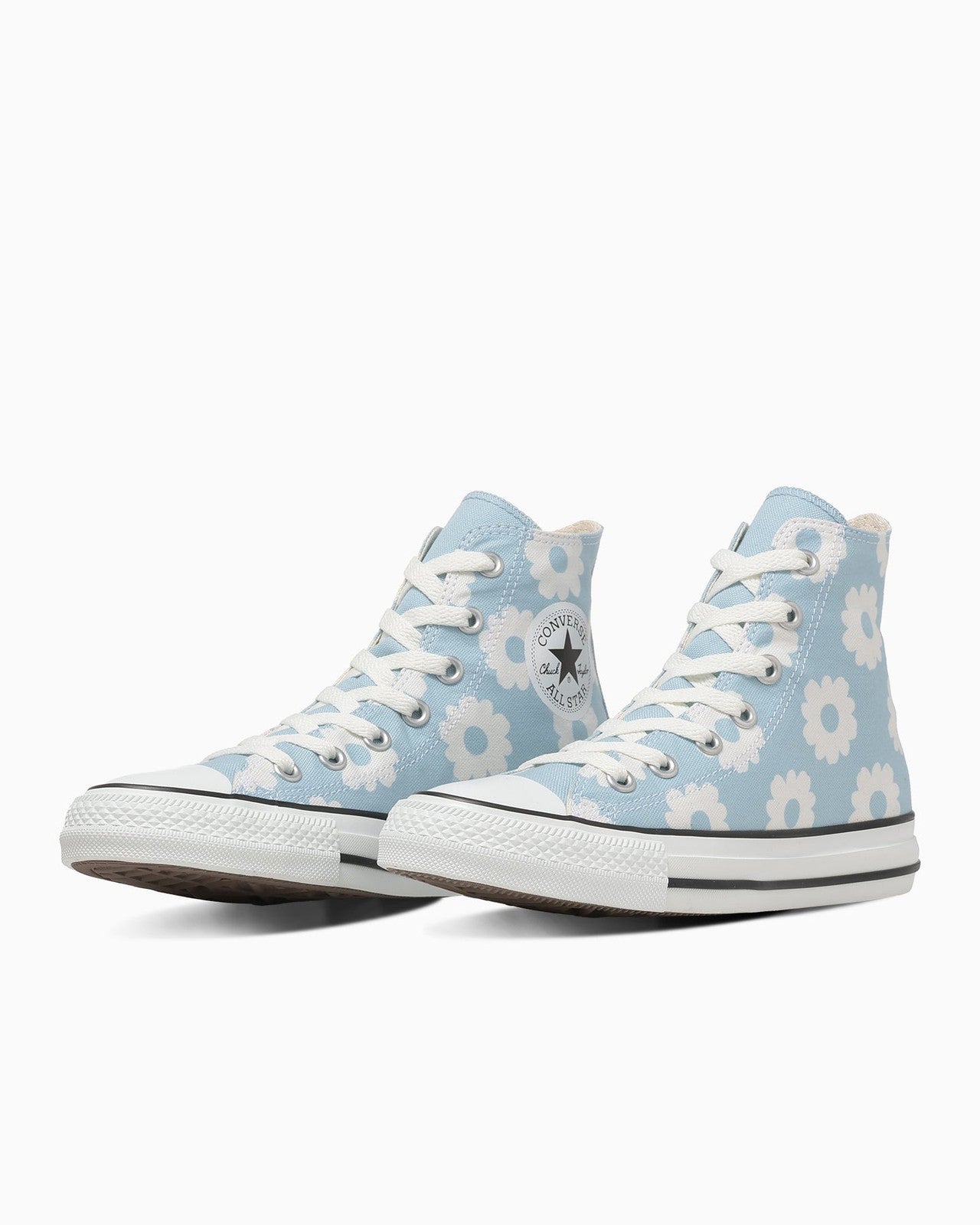 31318122 Converse All Star Flowerprint Hi Light BlueWhite (Women's)