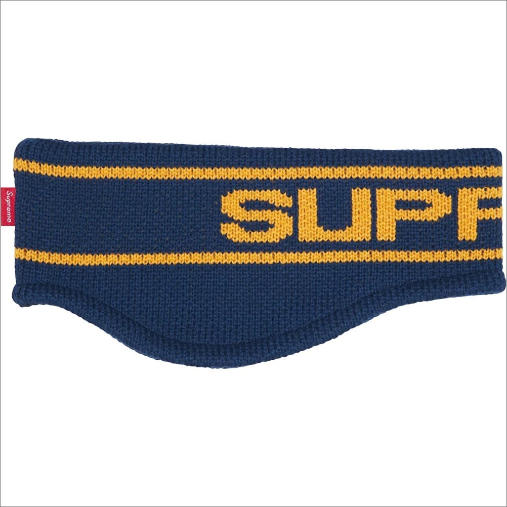 Supreme Contrast Logo Headband Navy