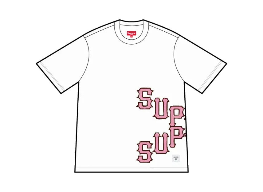Supreme Cracked Spellout S/S Top "Washed White"