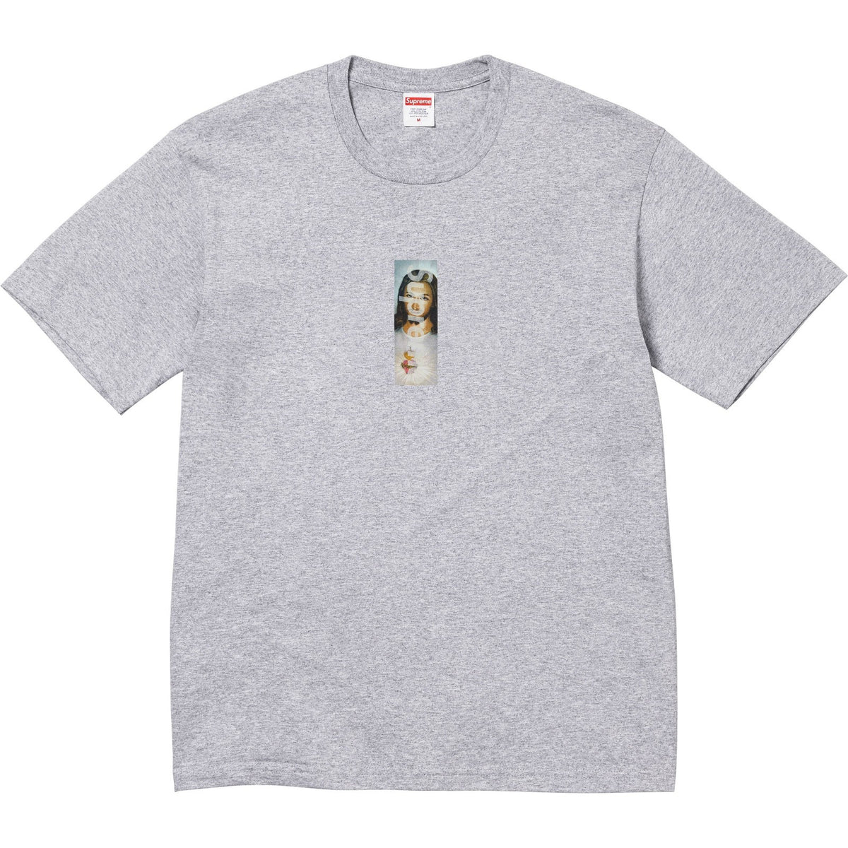 Supreme Prayer Card Box Logo Tee Heather Grey