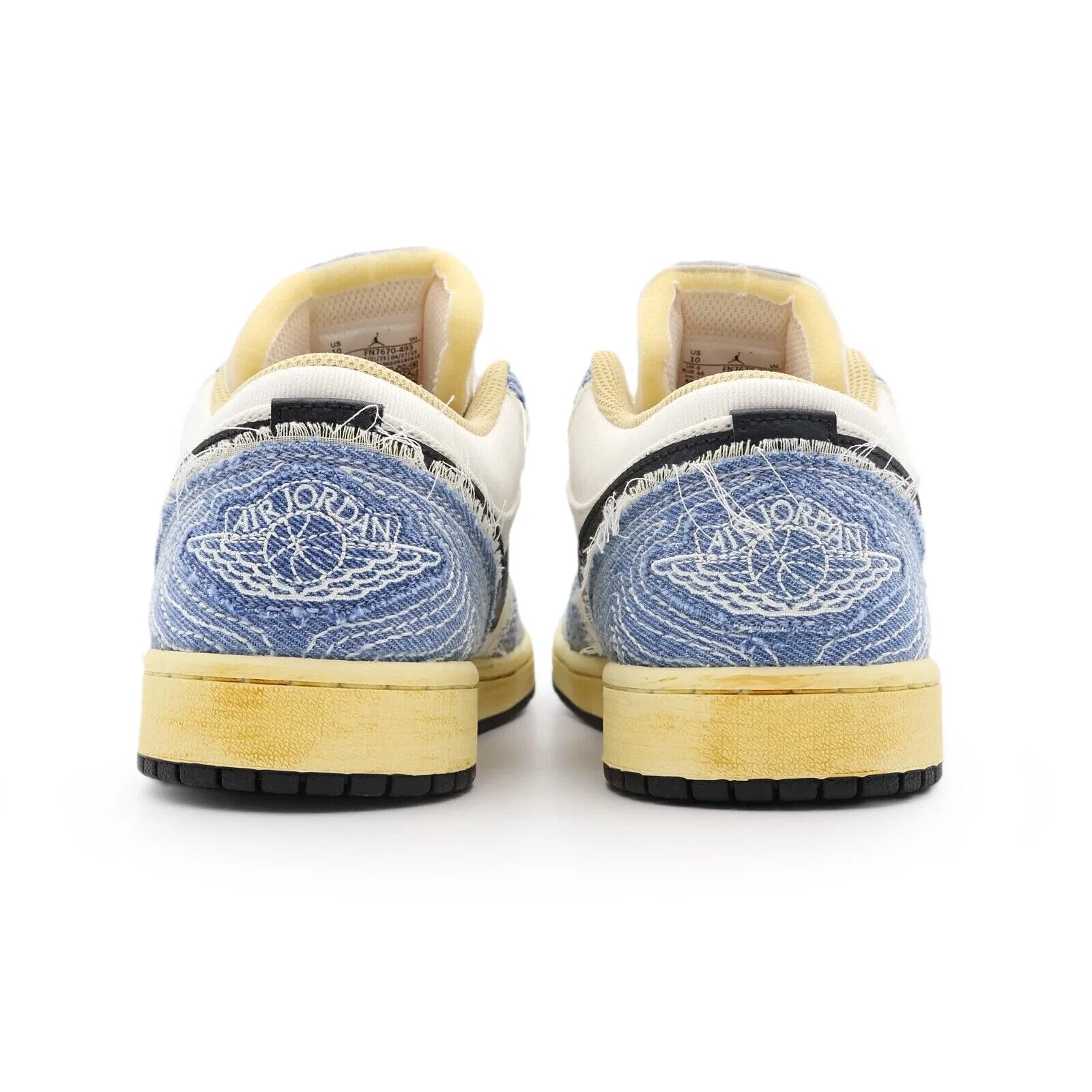 FN7670-493 Nike Air Jordan 1 Low SE World Make Japan Sashiko Denim Ivory (Men's)
