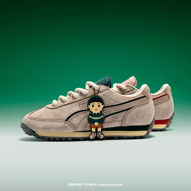 403643-01 Squid Game Ã Puma Easy Rider Alpine Snow Dark Myrtle Club Red (Men's)