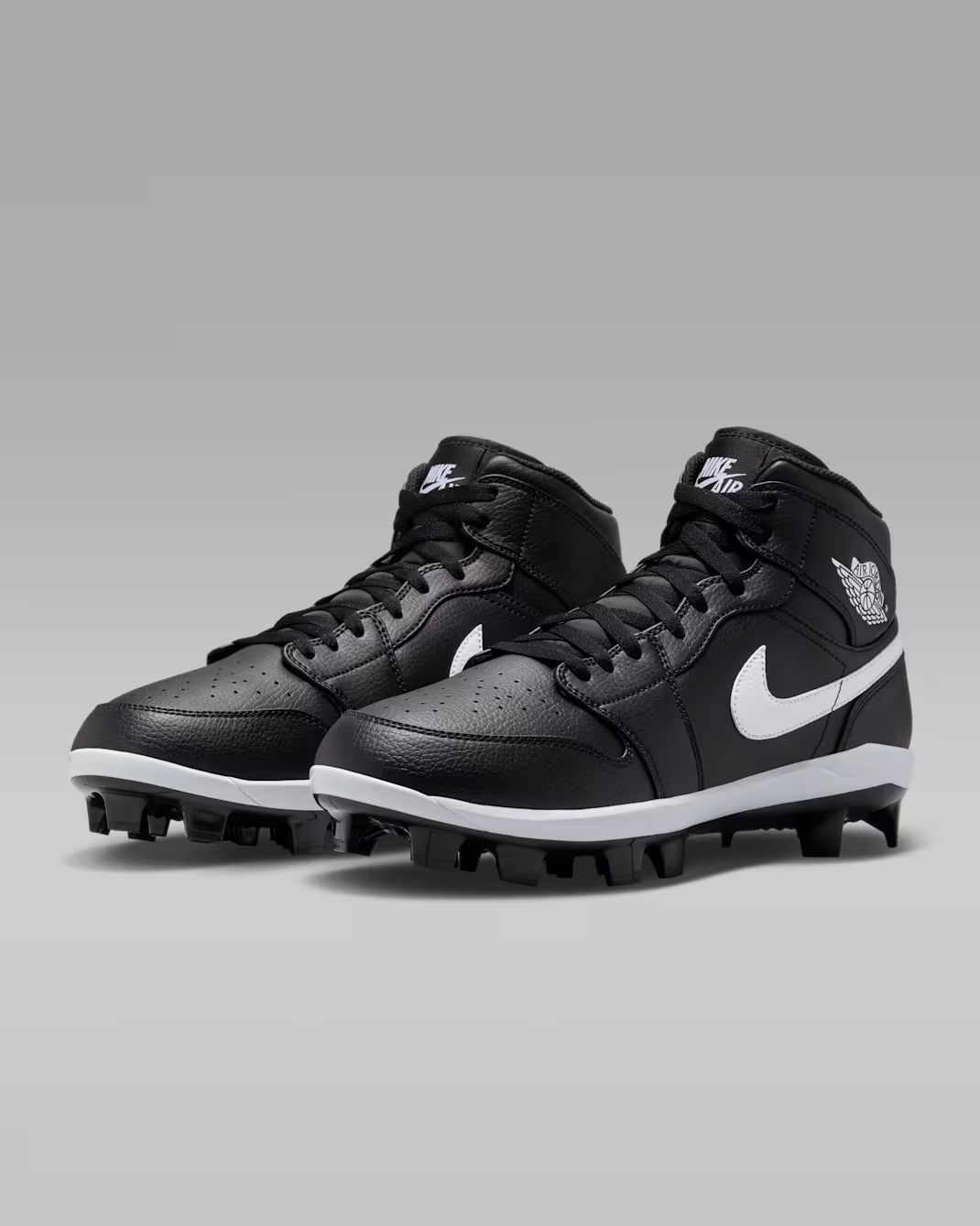 AV5354-011 Nike Air Jordan 1 Retro MCS Cleats Black White (Men's)