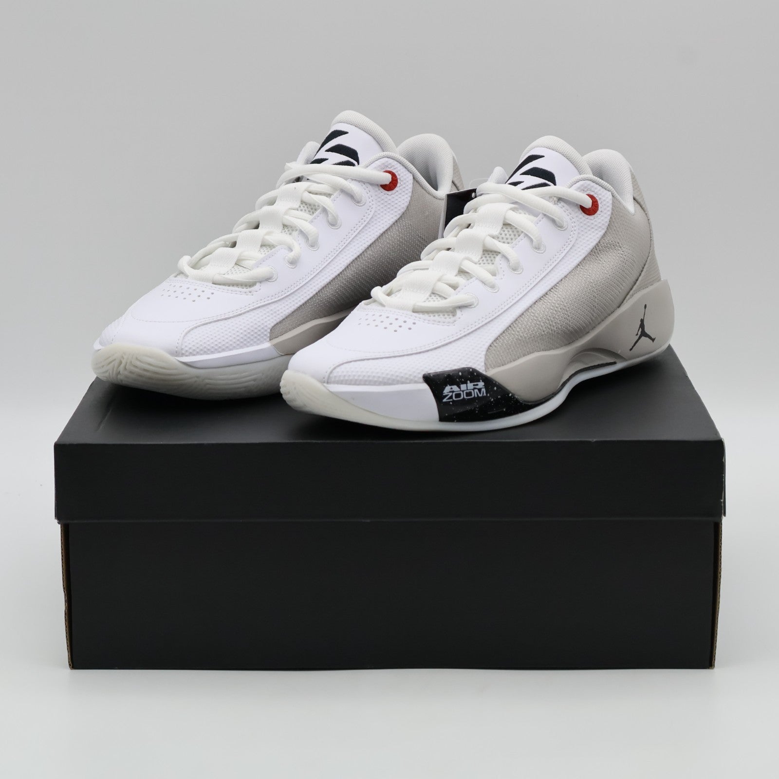 HF0819-103 Nike Jordan Luka 77 White Tech Gray Flame Red Black (Men's)
