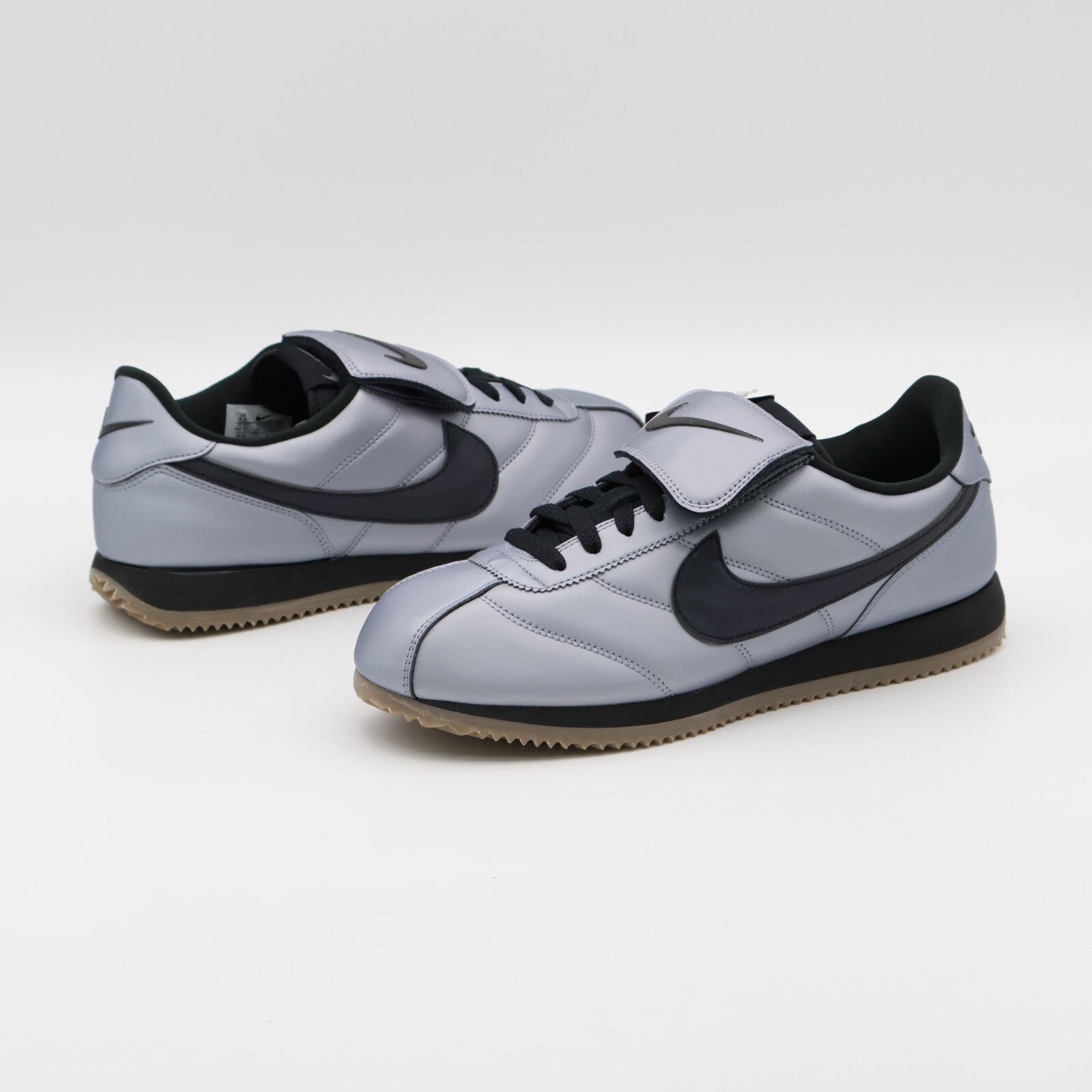 HQ3490-099 Nike Cortez Leather SE Metallic Cool Grey Black Gum Dark Brown (Men's
