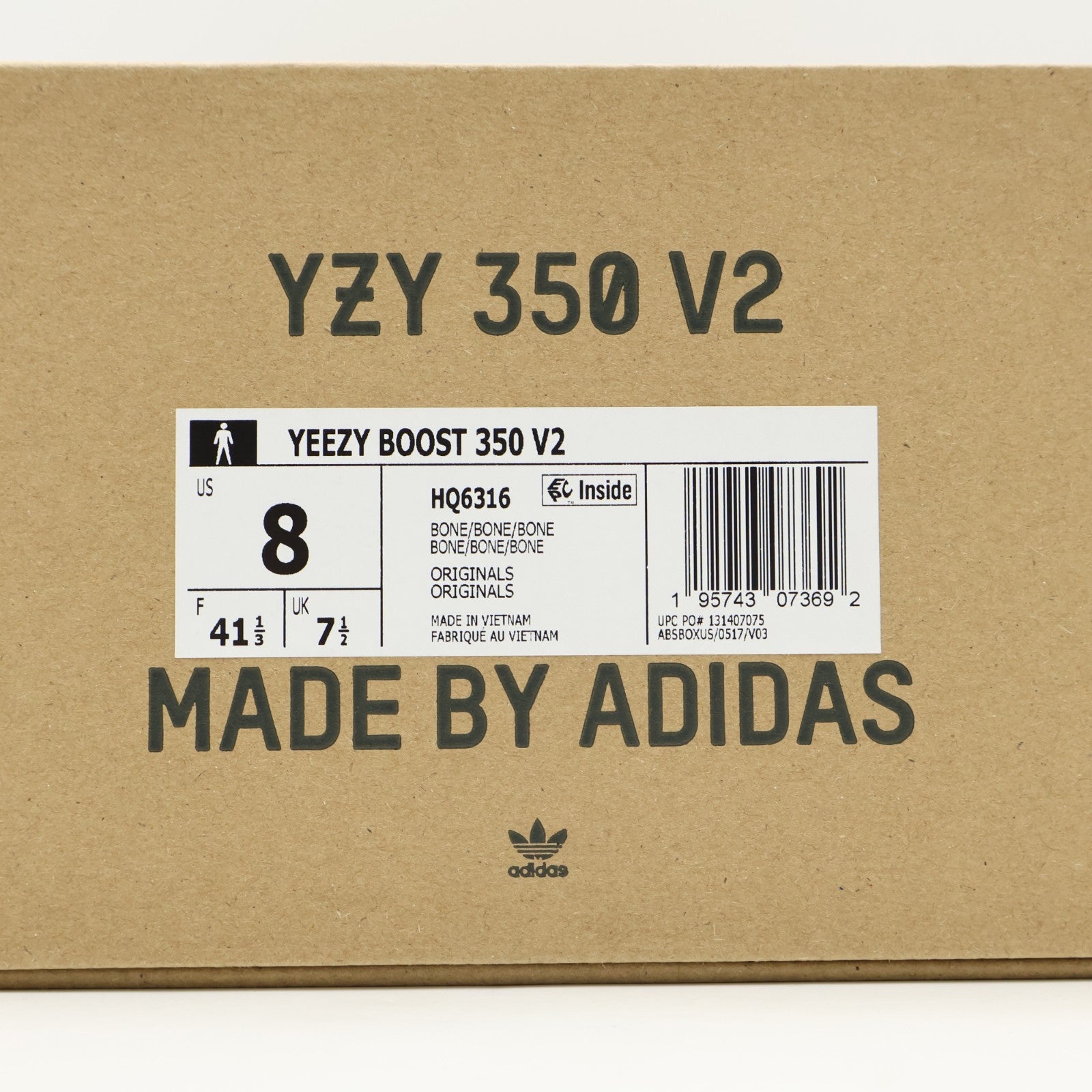 HQ6316 adidas Yeezy Boost 350 V2 Pure Oat Bone White Cream Ivory (Men's)