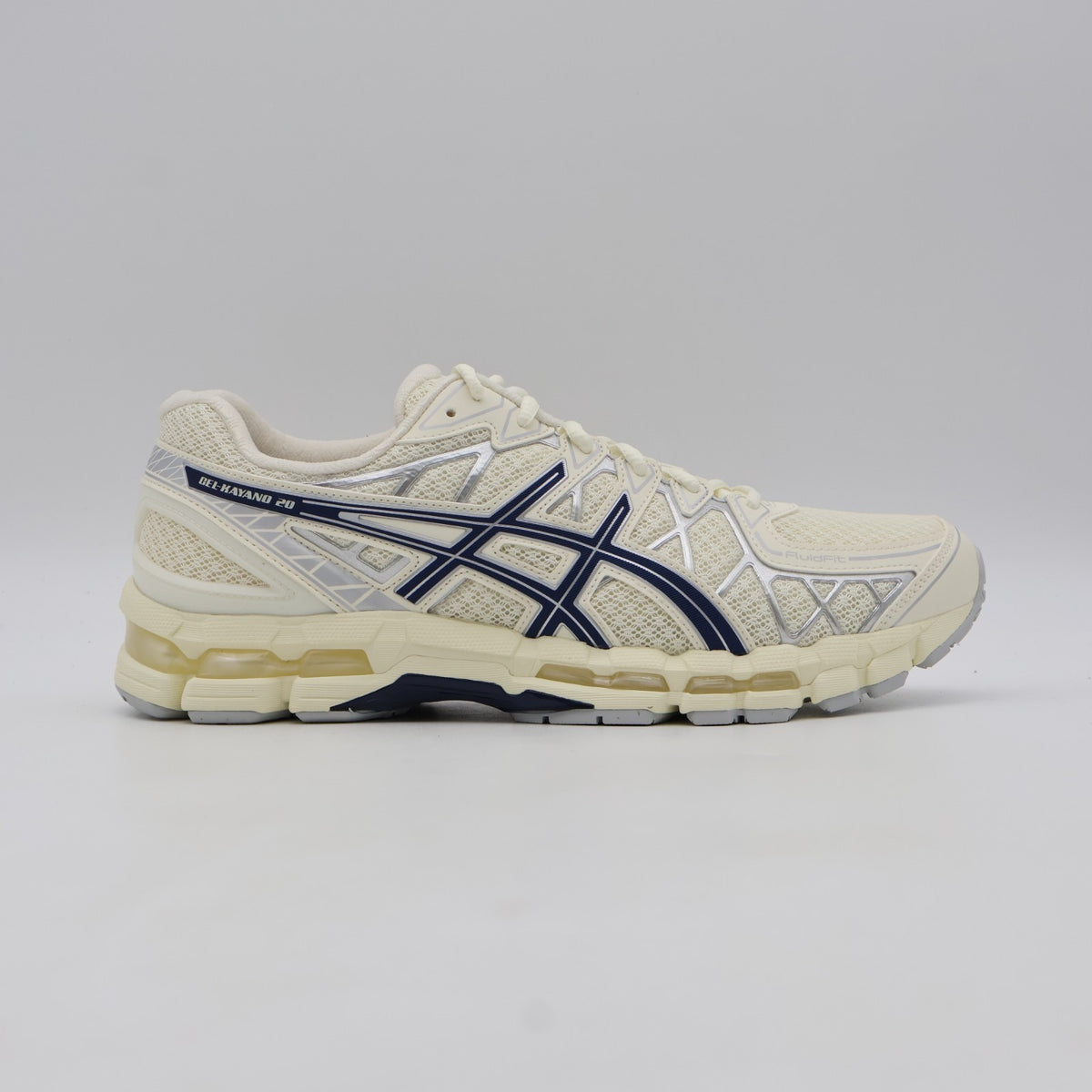 1203A388-104 Asics Gel-Kayano 20 Cream Independence Blue (Men's)