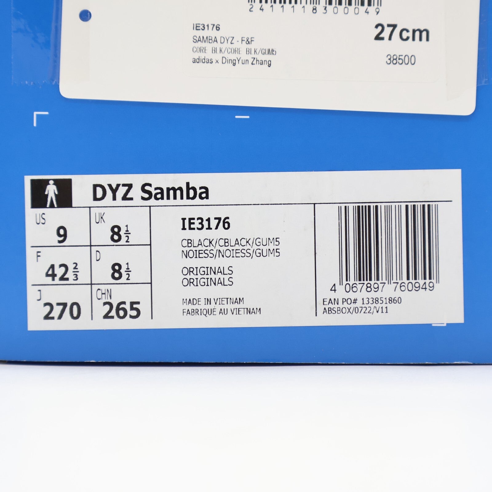 IE3176 Dingyun Zhang adidas Originals Samba Core Black (Men's)