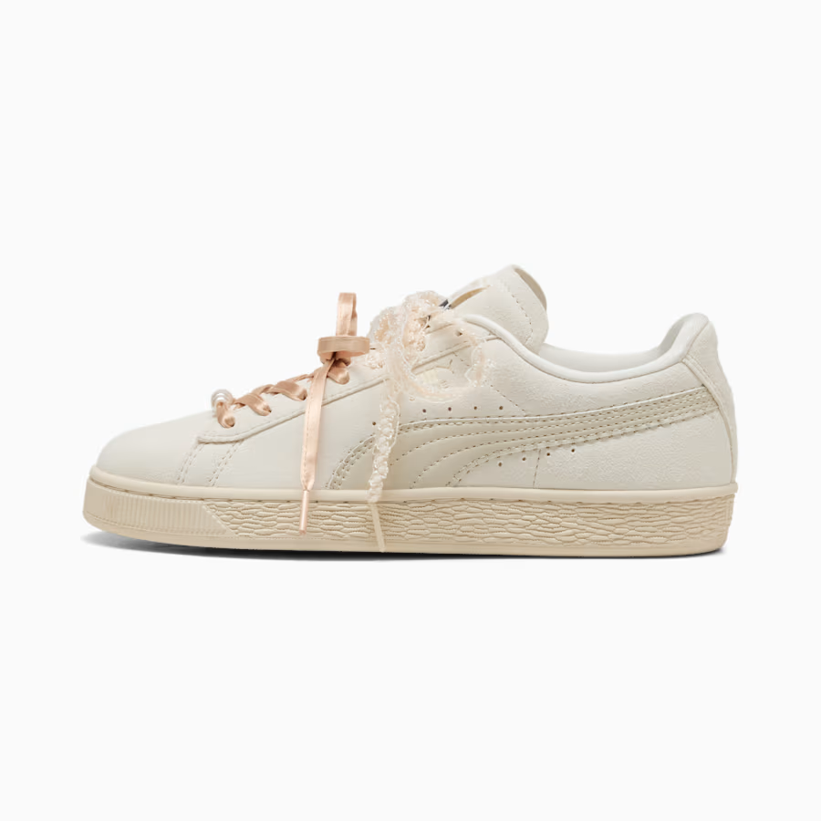 408330-01 Puma Suede Bloom "Frosted Ivory/Silver Fog" (Women's)