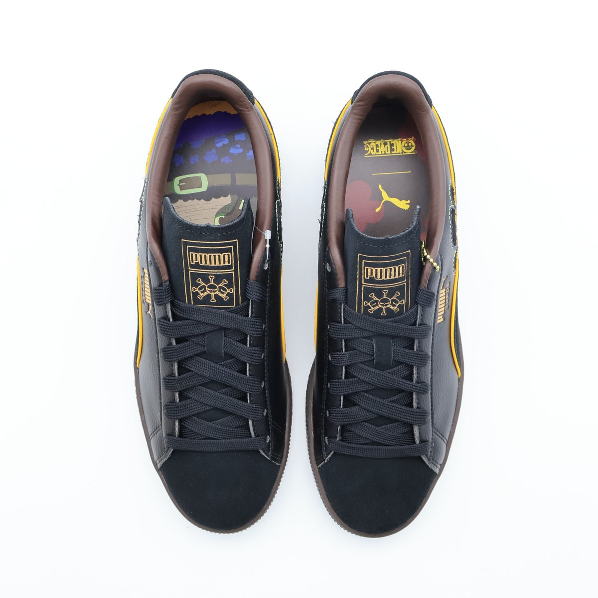 396525-01 ONE PIECE Puma Suede Blackbeard Puma Black Dark Chocolate (Men's)