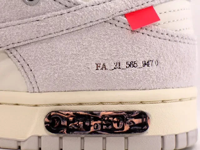 DJ0950-115 Off-White Ã Nike Dunk Low "Sail/Neutral Grey/Gridiron" (Men's)