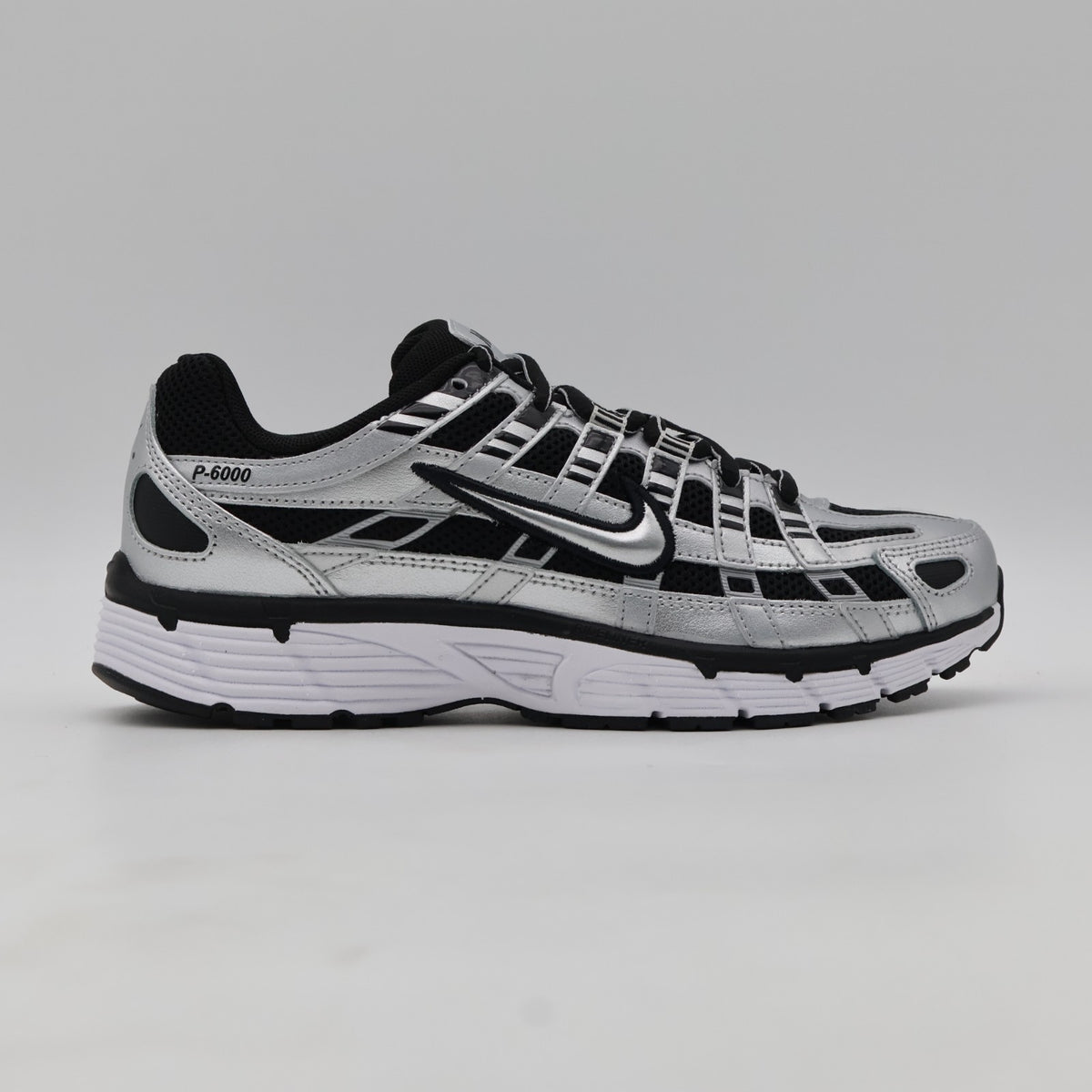 BV1021-013 Nike P-6000 Metallic Silver Black White Metallic Silver (Women's)