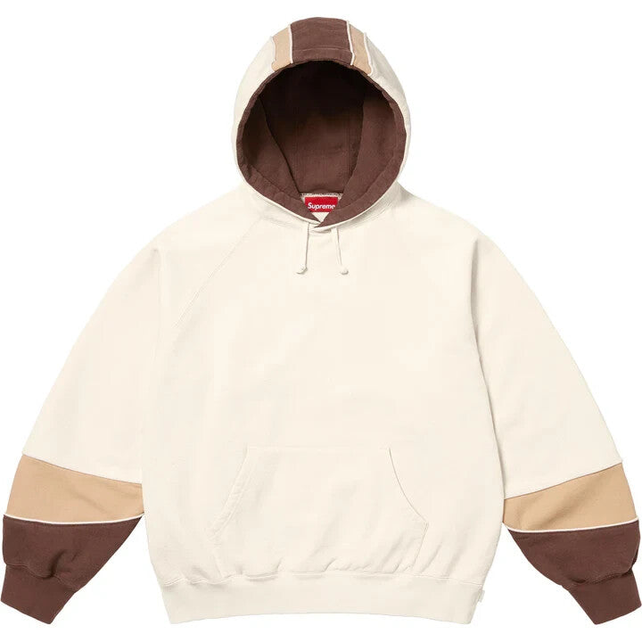 Supreme Paneled Hooded Sweatshirt Natural