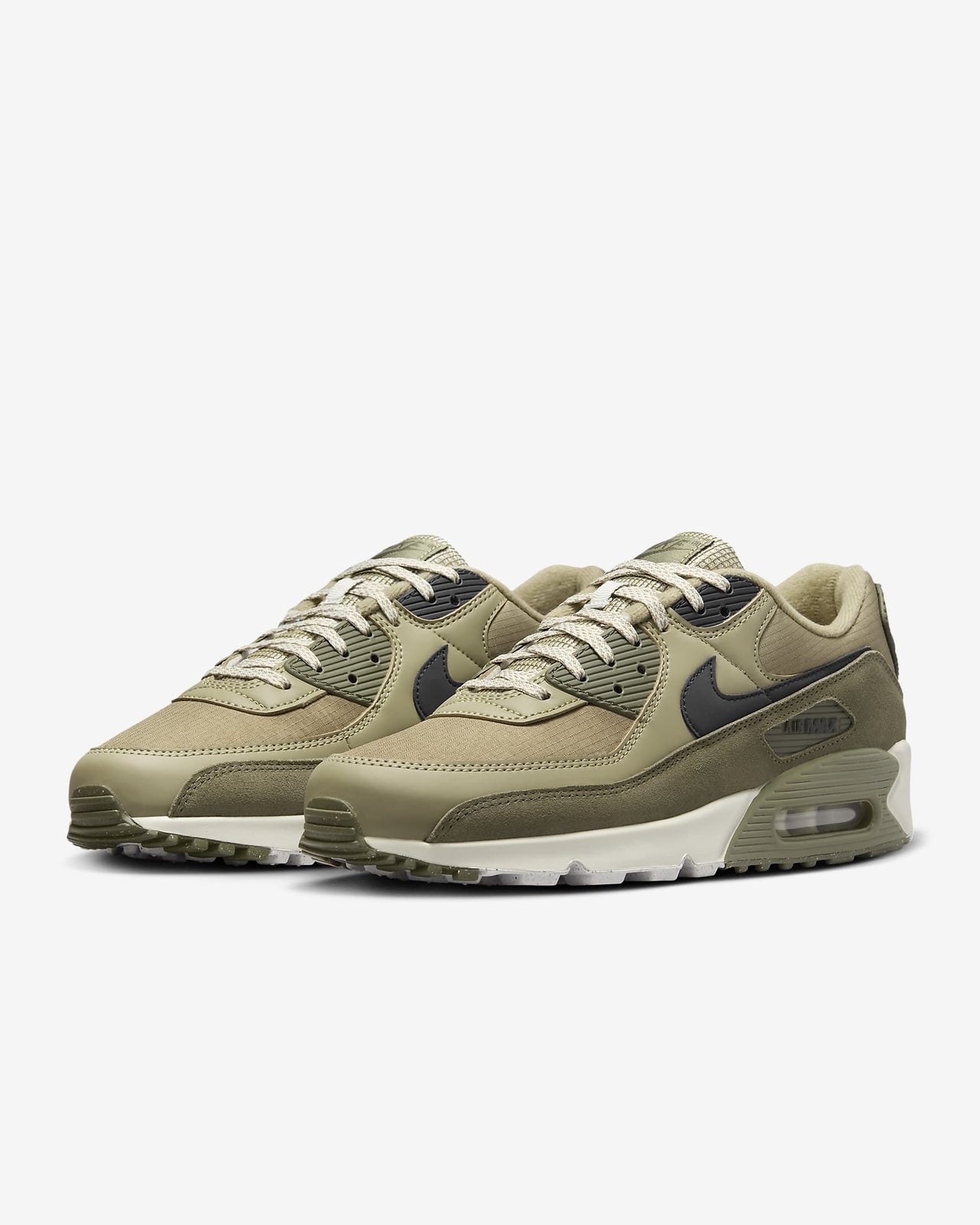 FB9657-200 Nike Air Max 90 Neutral Medium Olive Light Bone Black (Men's)