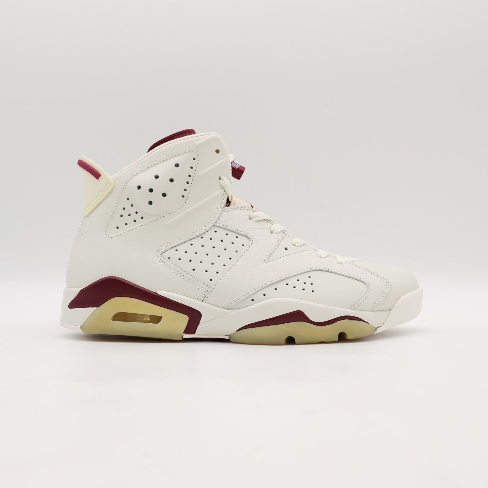 384664-116 Nike Air Jordan 6 Retro Maroon White Red Cream Ivory Burgundy Wine