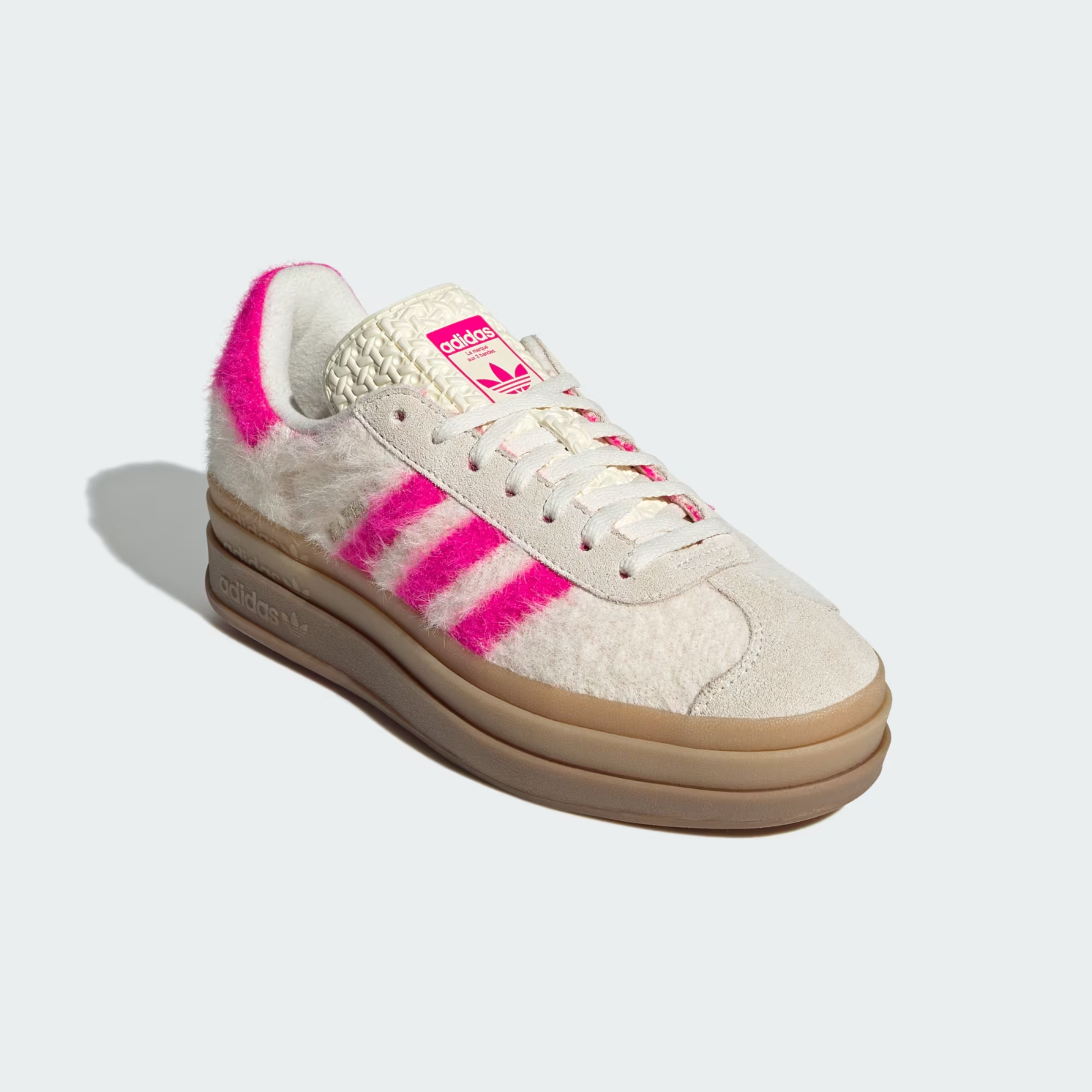 JS3908 adidas Originals Gazelle Bold Cream White Shock Pink Gold (Women's)