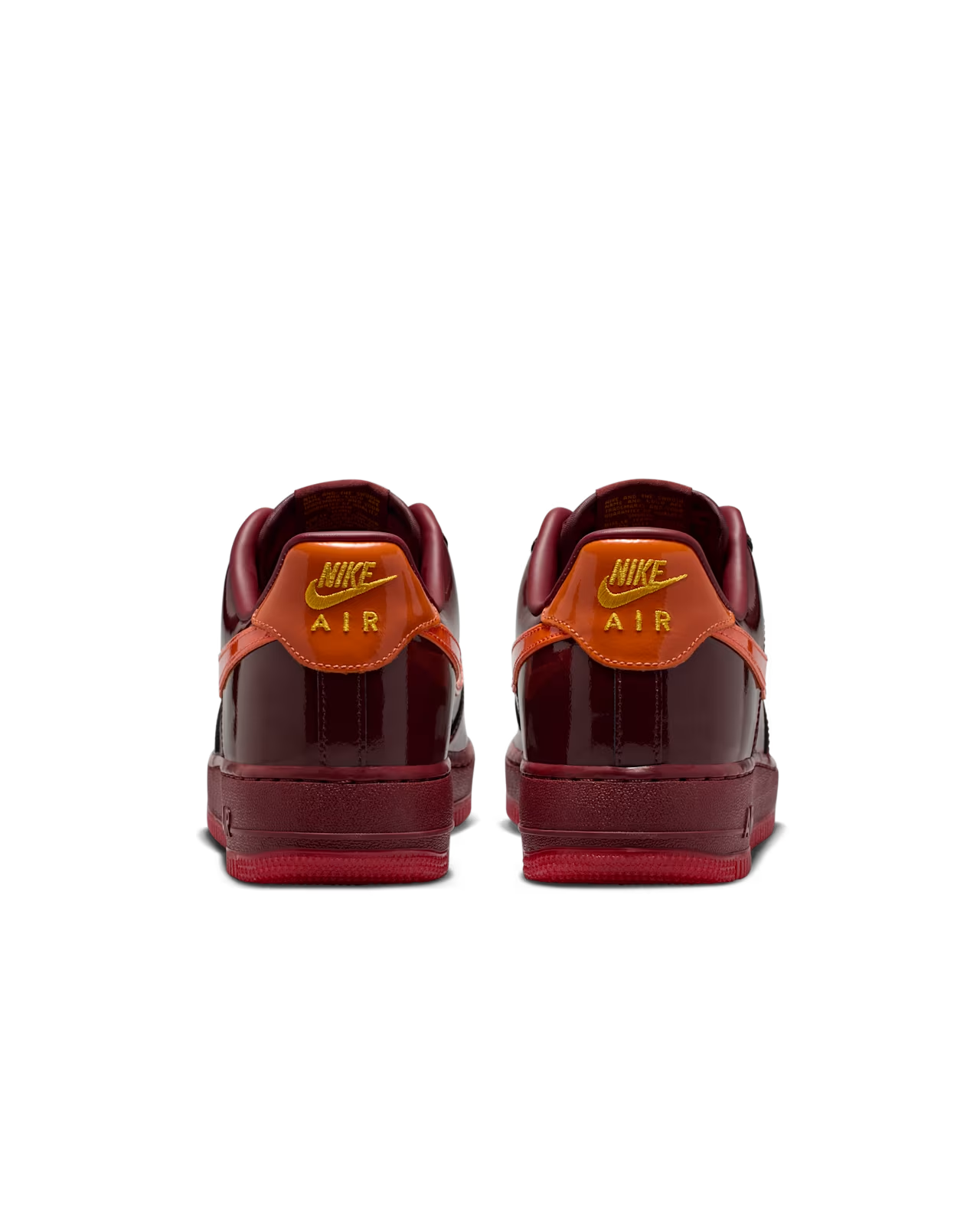 IO4489-601 Nike Air Force 1 Low Patent Leather Dark Team Red Safety (Men's)