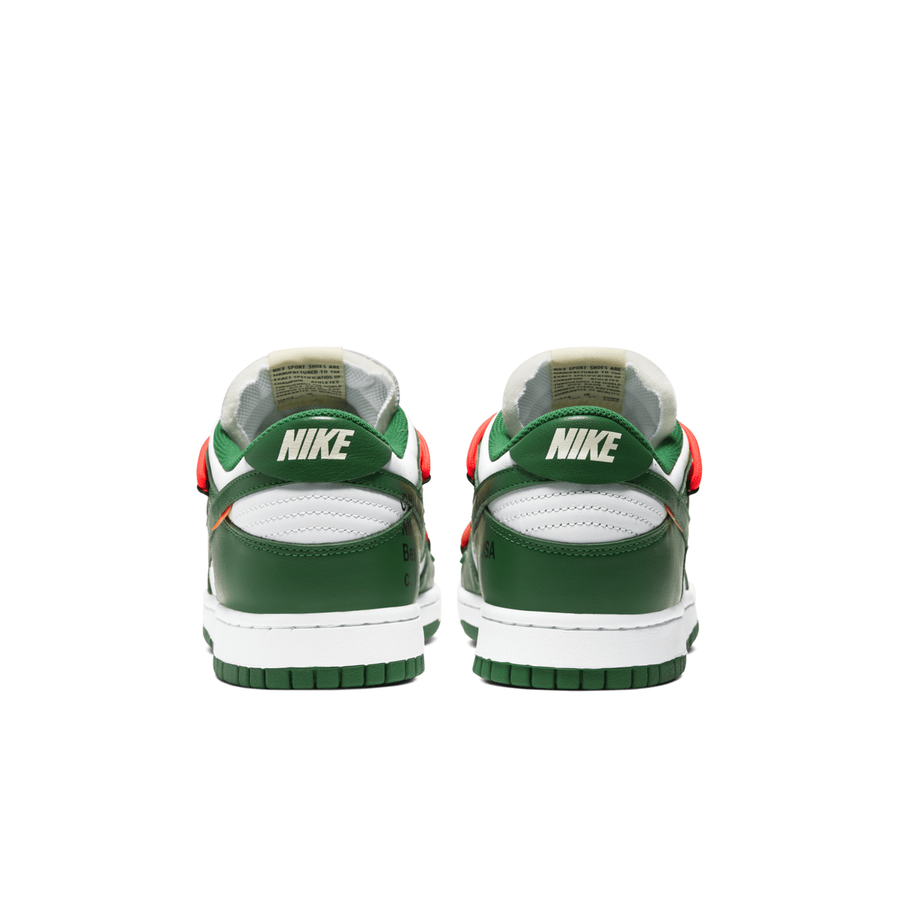 CT0856-100 OFF-WHITE Ã Nike Dunk Low  White/Pine-Green (Men's)