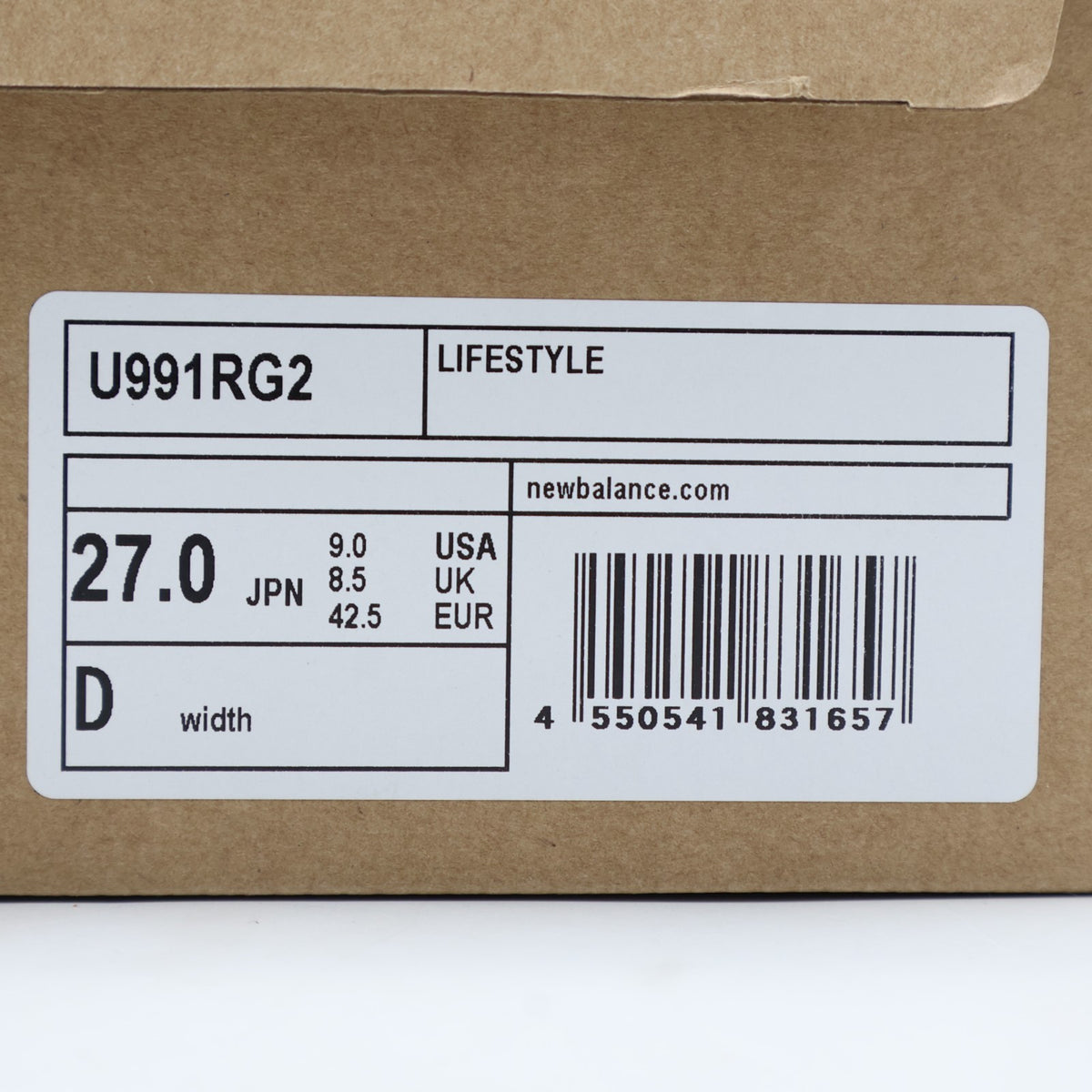 U991RG2 New Balance 991V2 Gray (Men's)
