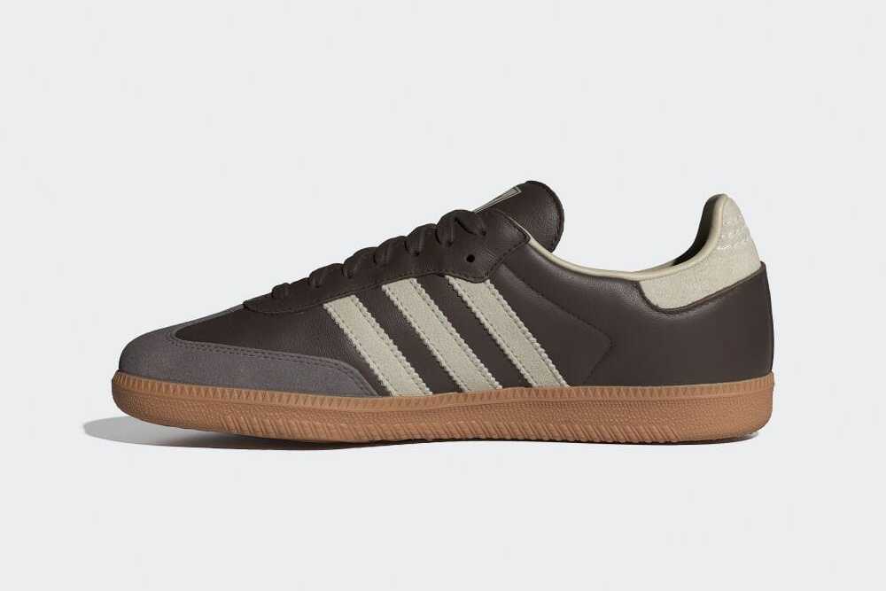 ID1481 adidas Originals Samba OG Brown Putty Grey Gold Metallic (Men's)