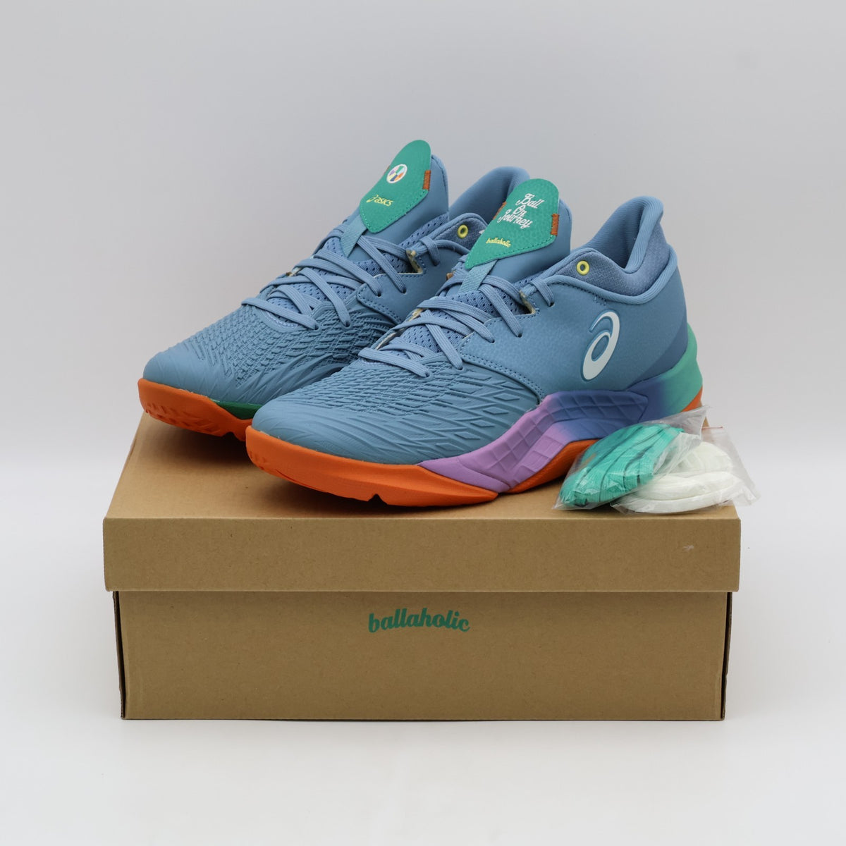 1063A077-401 ballaholic Ã Asics Unpre Ars Low Gris Blue White Orange Green